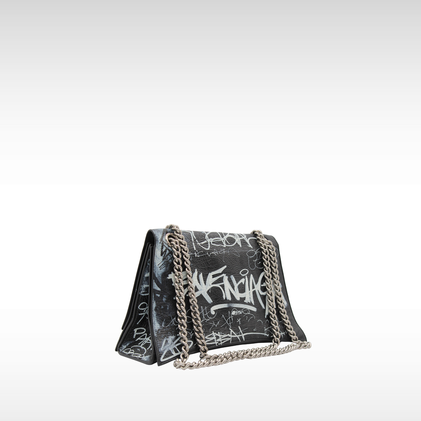 Crush Medium Graffiti Lamb Shoulder Bag