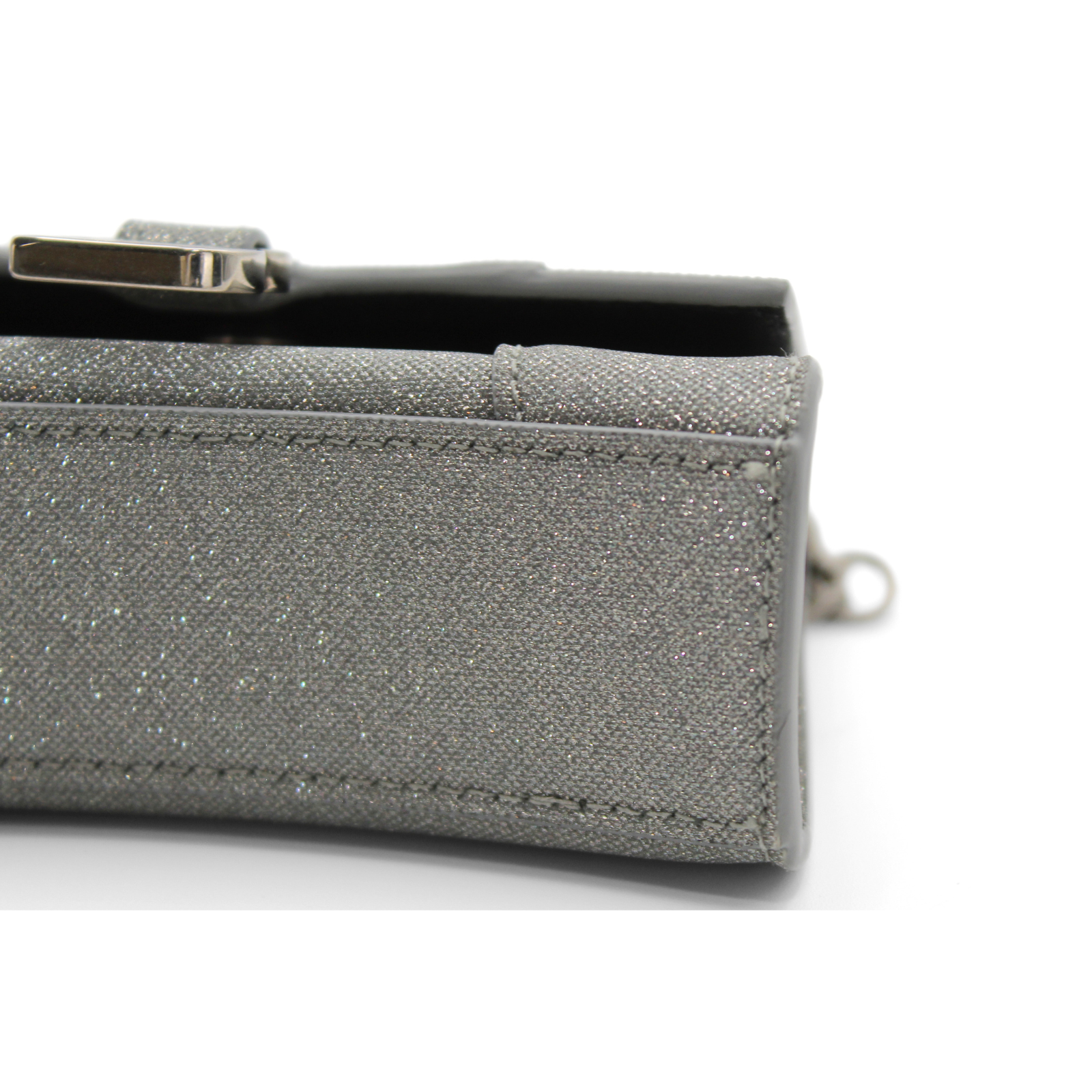 Hourglass Mini Glitter Calf Handbag