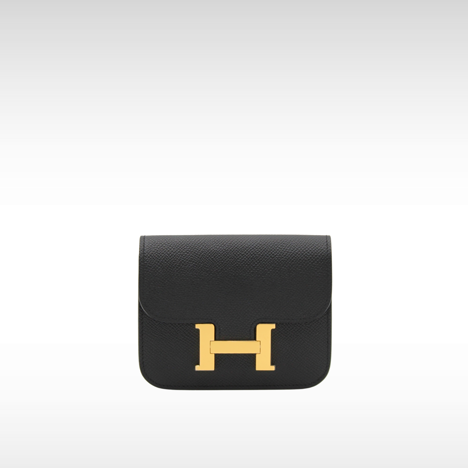 Constance Slim Epsom Black Wallet