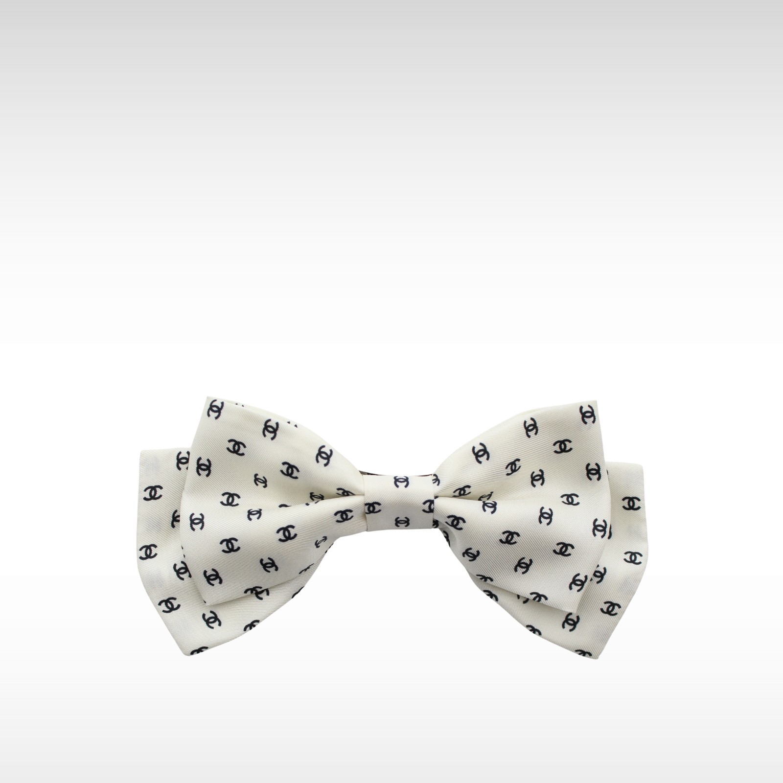 Bow Barrette Silk White Hair Accessory