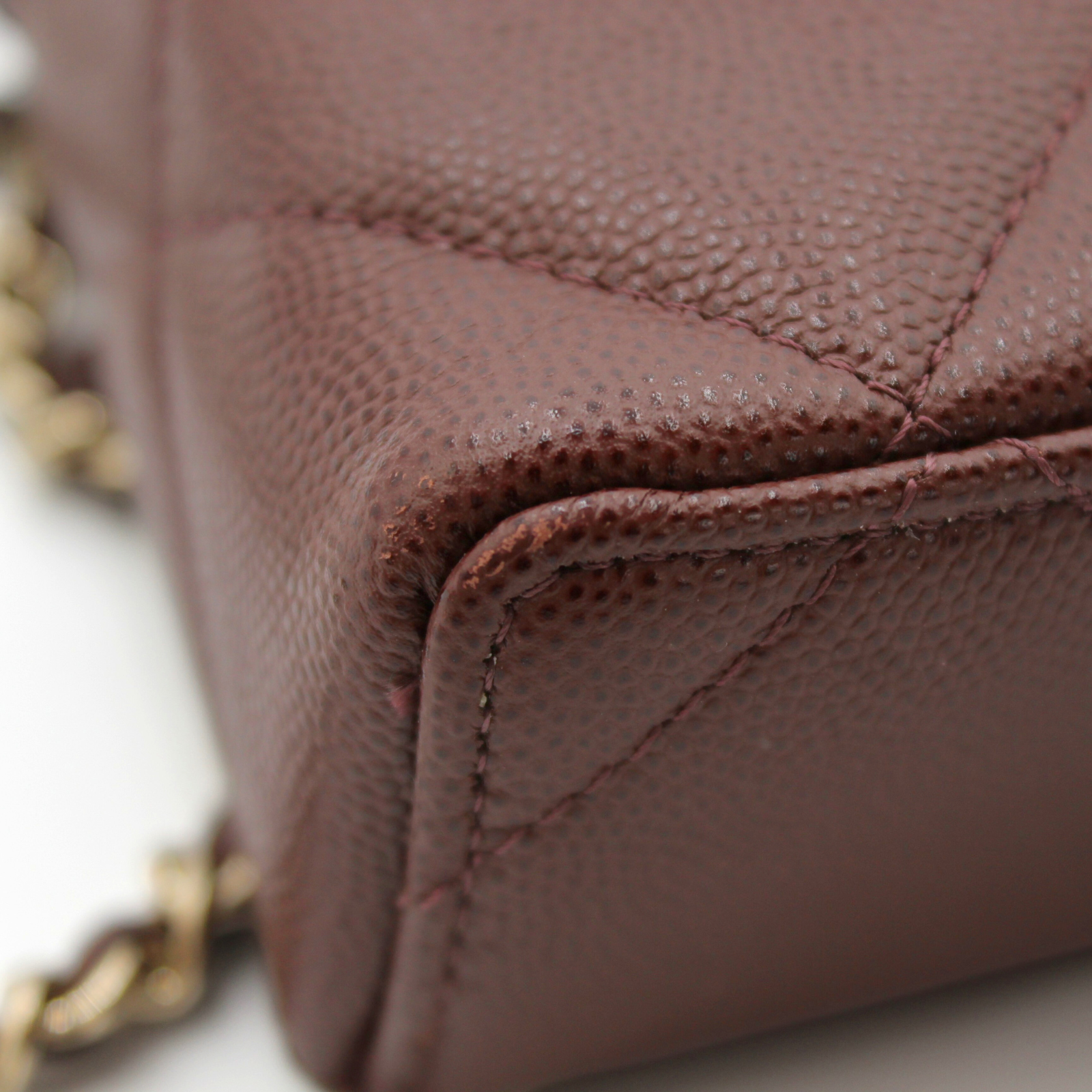 Vanity with Chain Caviar Brown Handbag