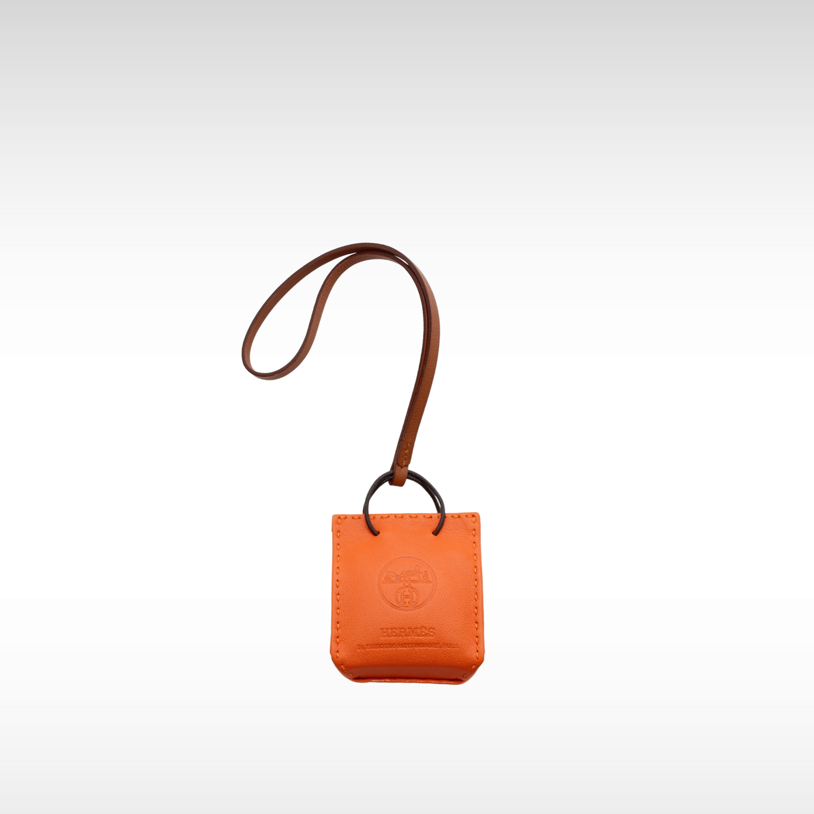 Sac Orange Agneau Feu Bag Charm