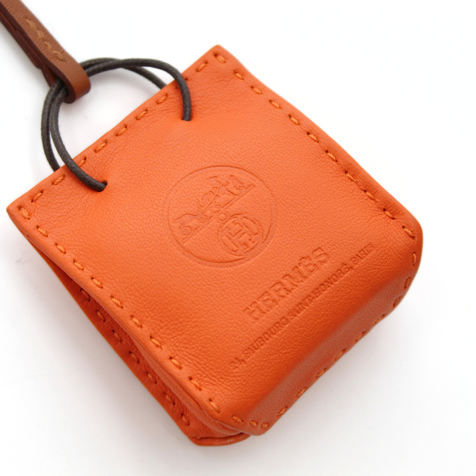 Sac Orange Agneau Feu Bag Charm