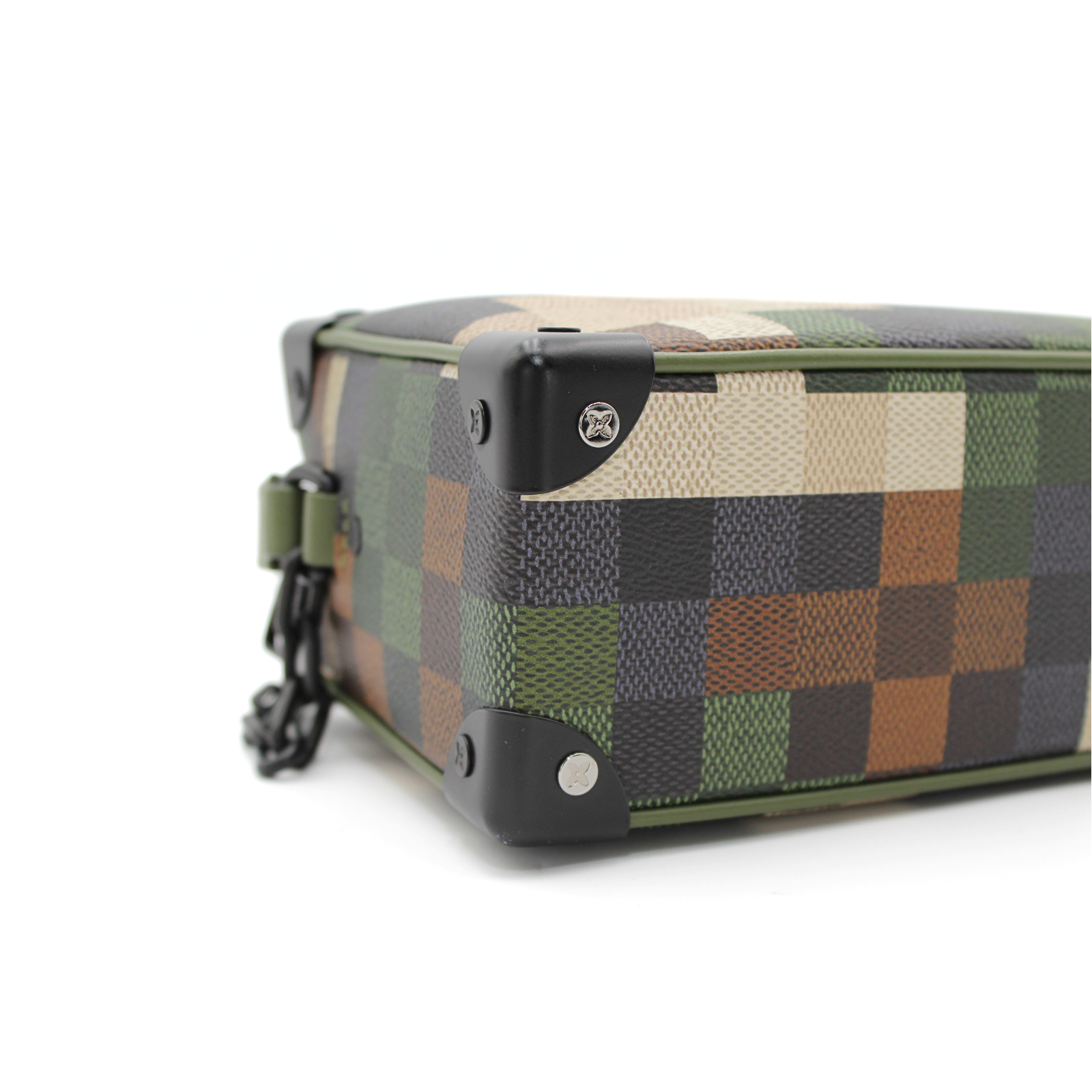 Soft Trunk Mini Damoflage Coated Canvas Vert Shoulder Bag