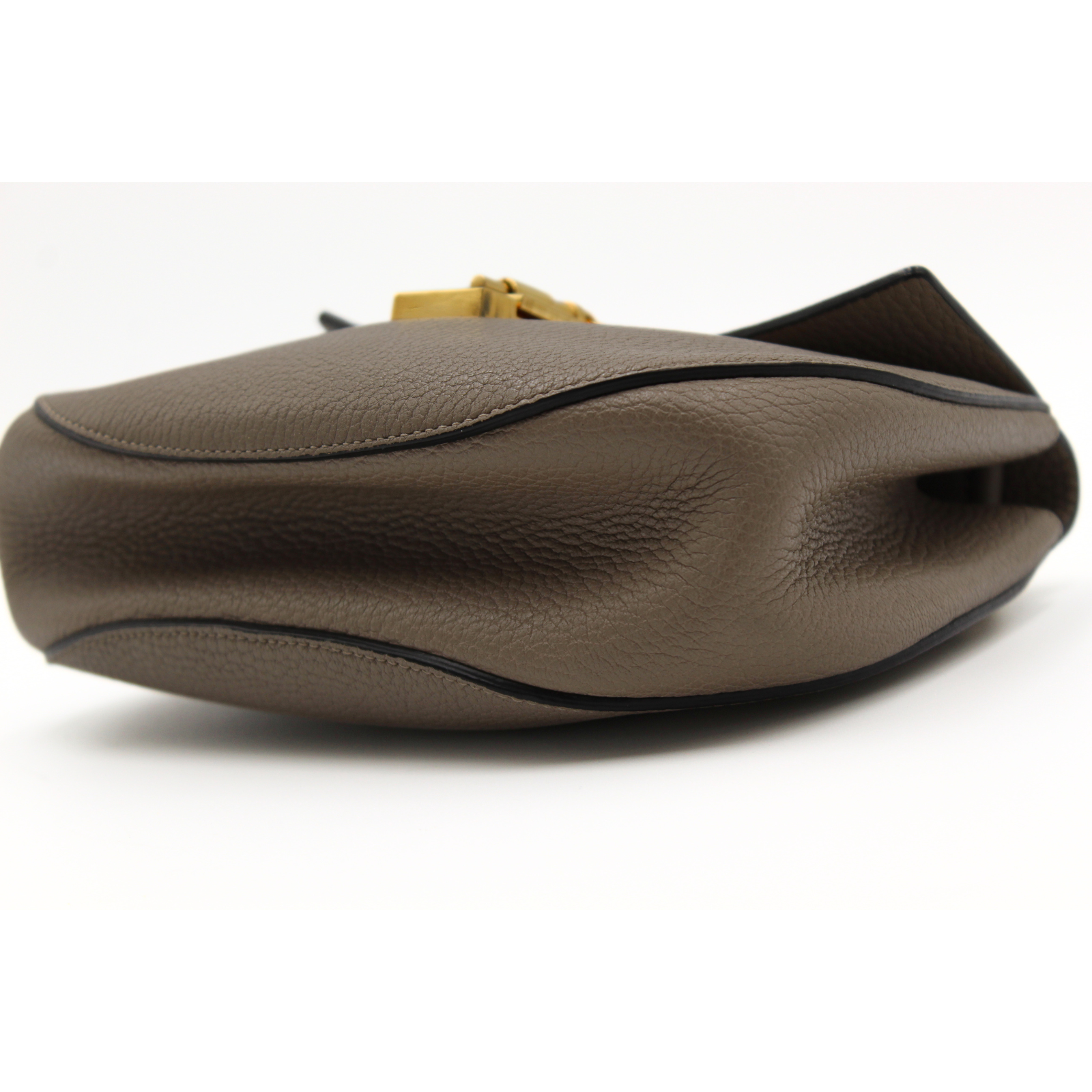 Drew Calf Gray Shoulder Bag