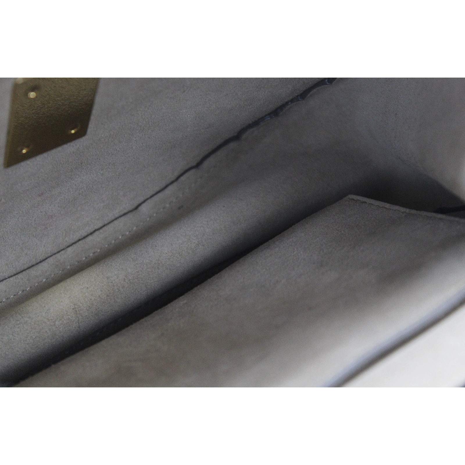 Drew Calf Gray Shoulder Bag