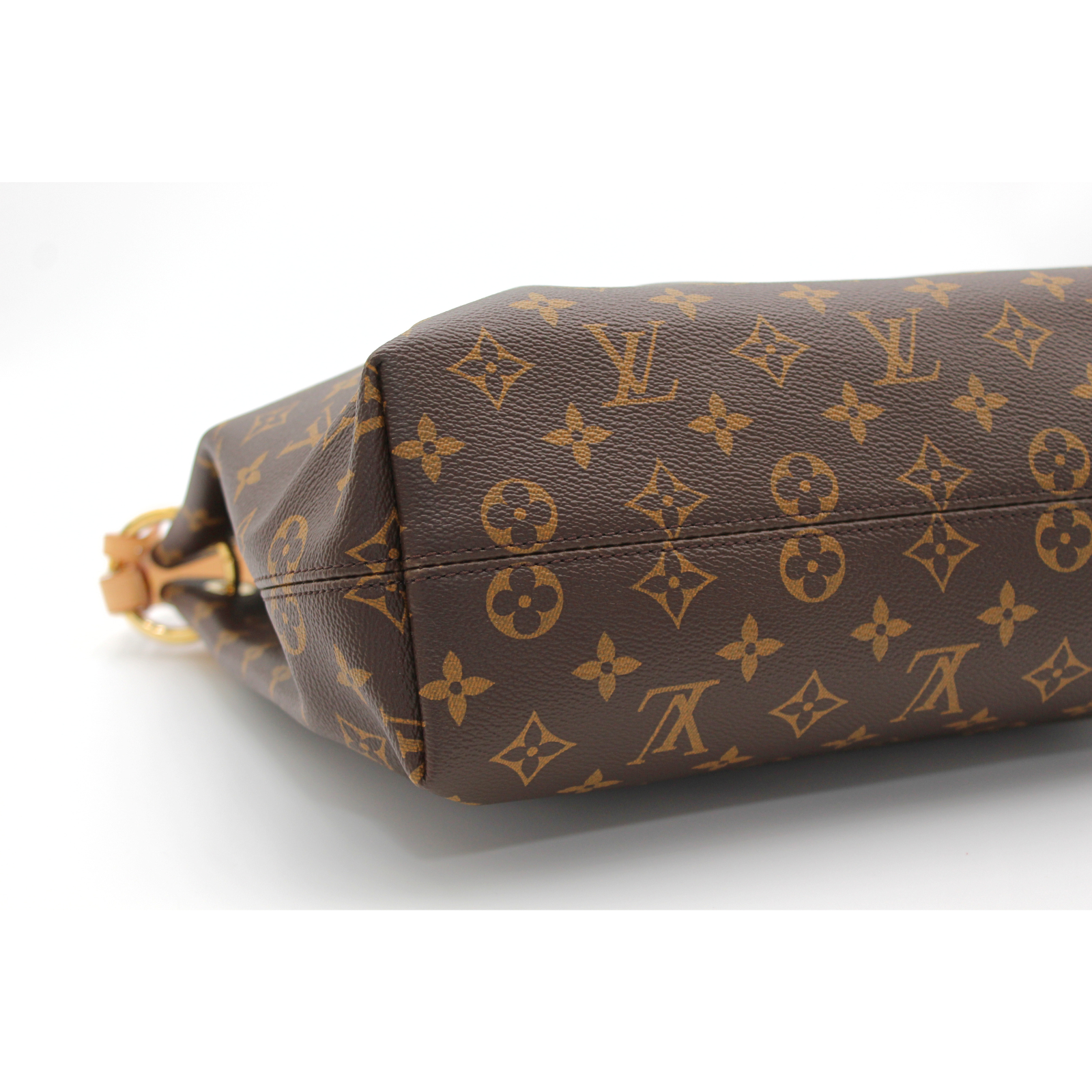 Graceful PM Monogram Coated Canvas Marron Shoulder Bag