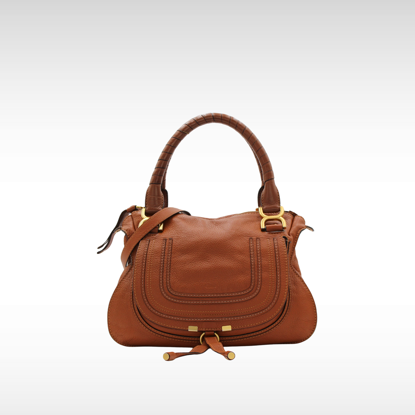 Marcie Medium Calf Brown Handbag