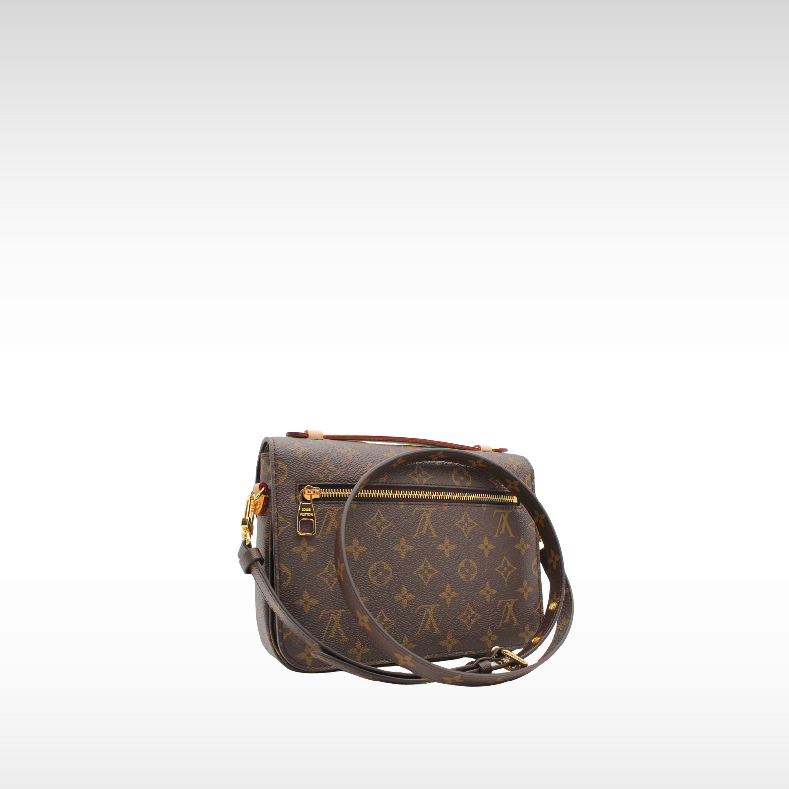 Pochette Metis MM Monogram Coated Canvas Marron Handbag