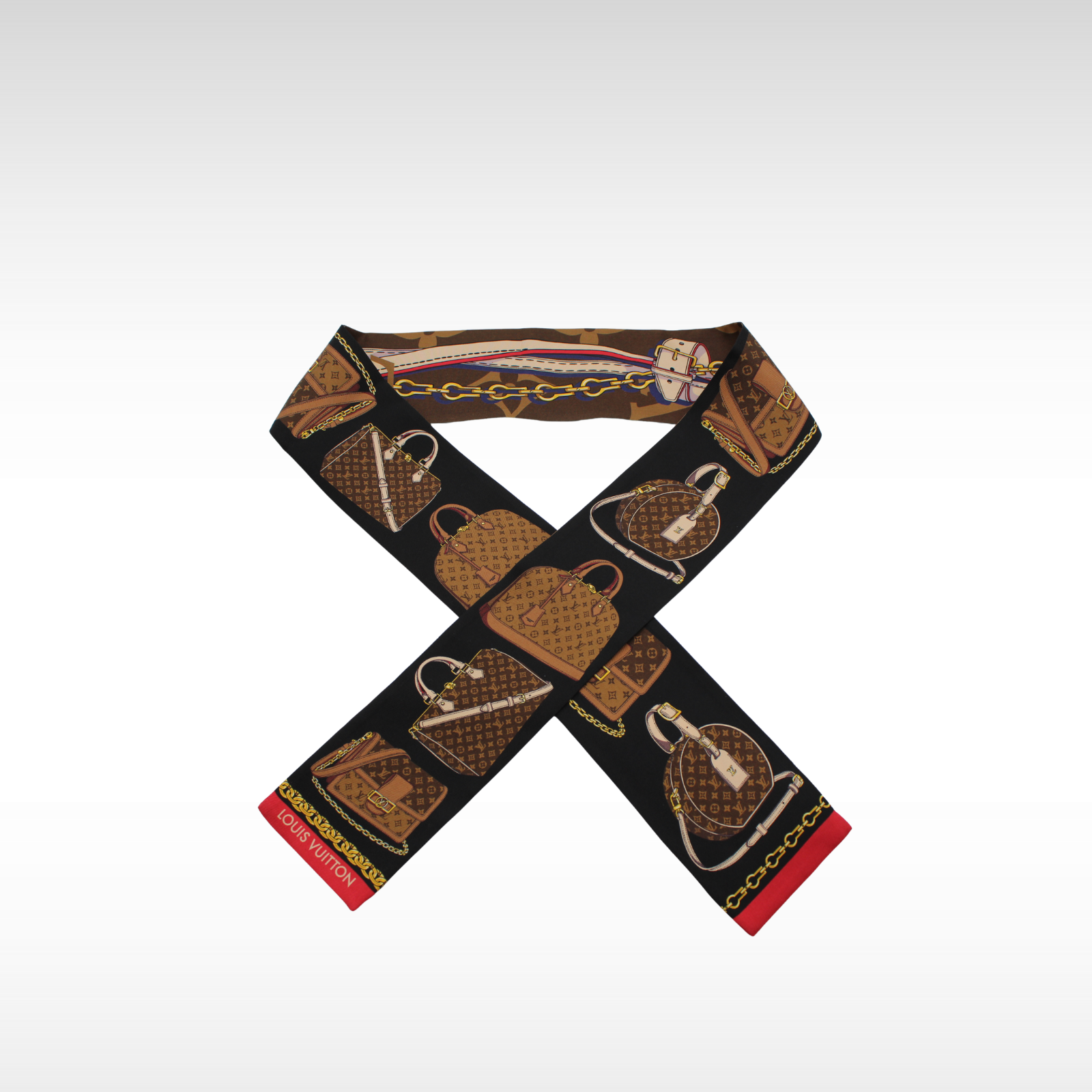 Bandeau Tribute to Marron Silk Brown Scarf
