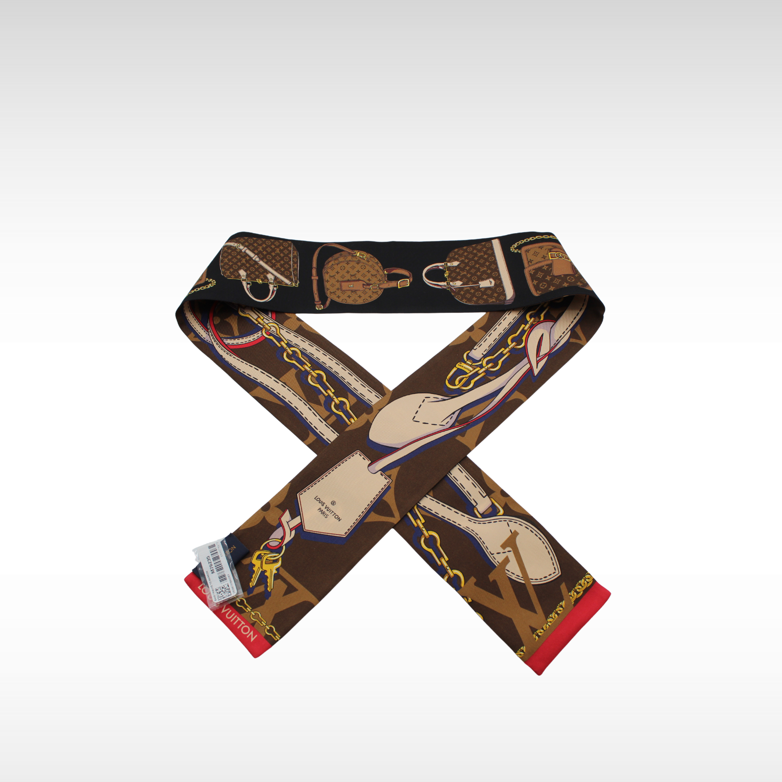 Bandeau Tribute to Marron Silk Brown Scarf