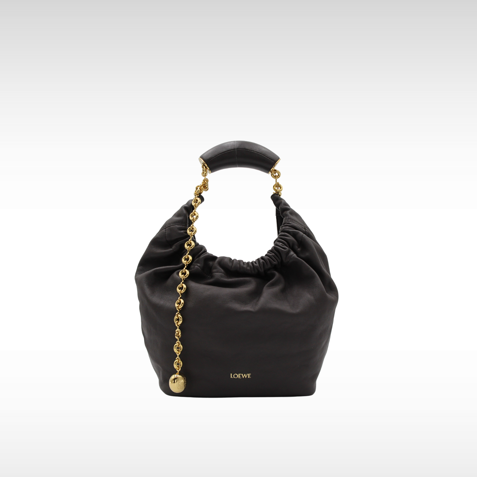 Squeeze Small Lamb Brown Shoulder Bag