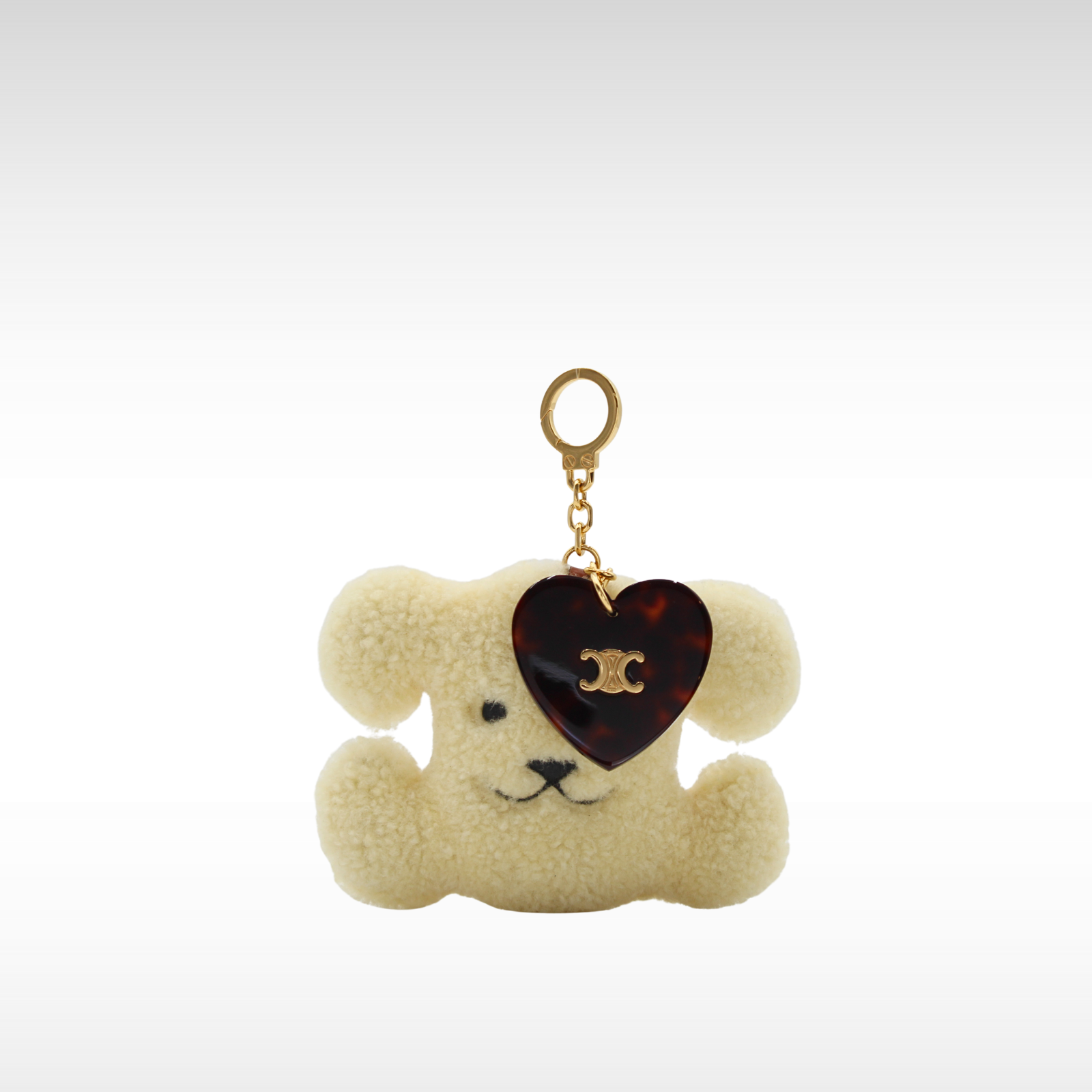 Pom Pom Charm Triomphe Shearling Keyring