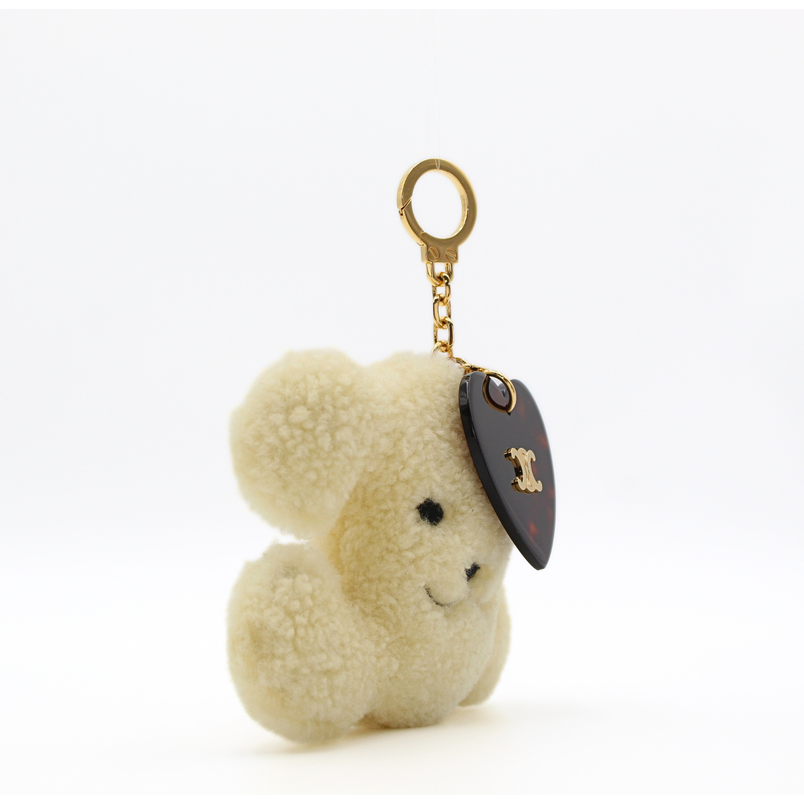 Pom Pom Charm Triomphe Shearling Keyring