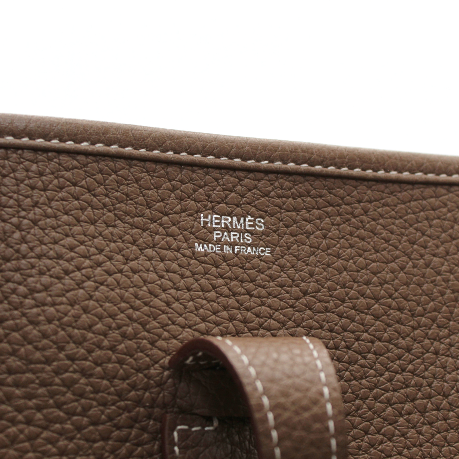 Evelyne 3 PM Taurillon Clemence Etoupe Crossbody Bag