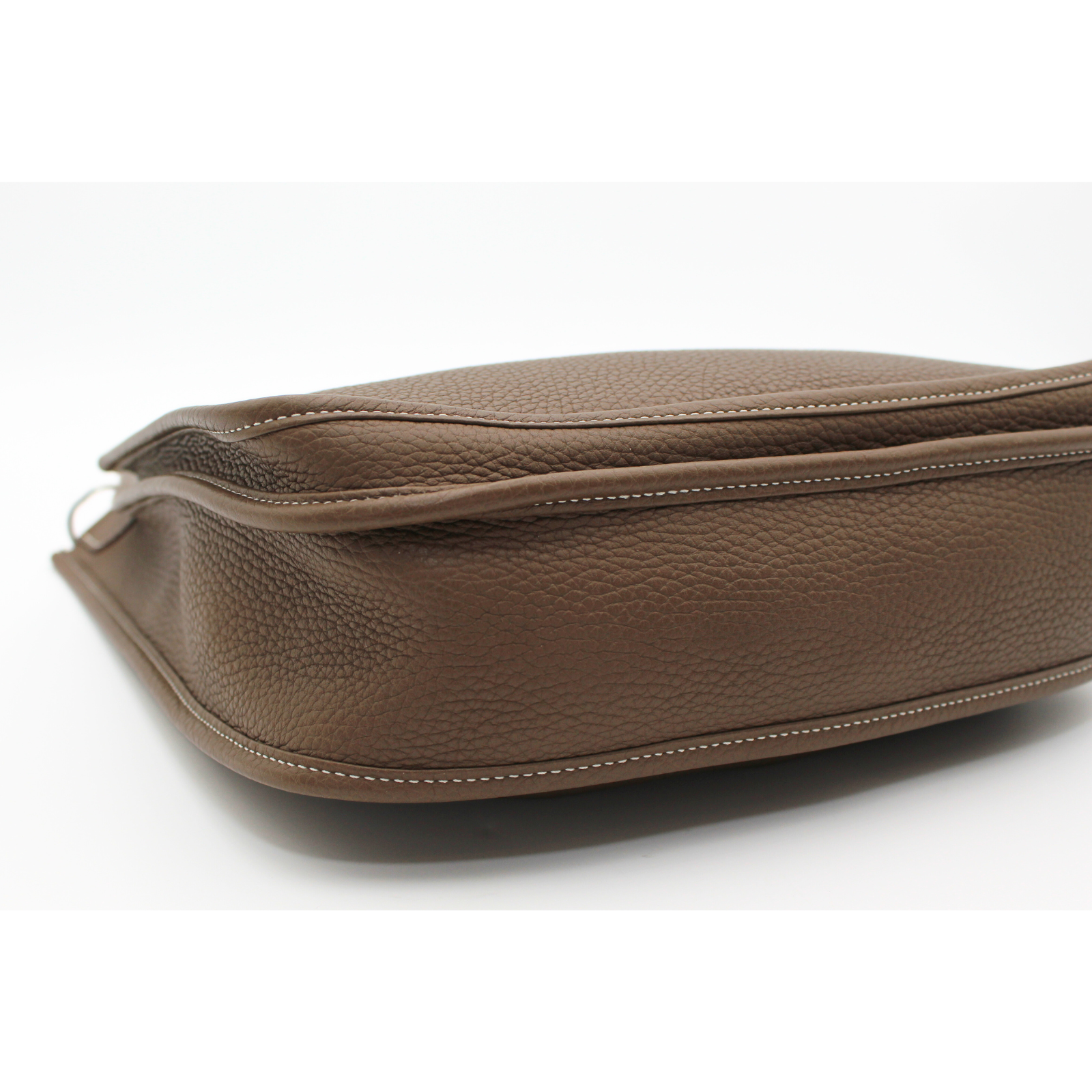 Evelyne 3 PM Taurillon Clemence Etoupe Crossbody Bag