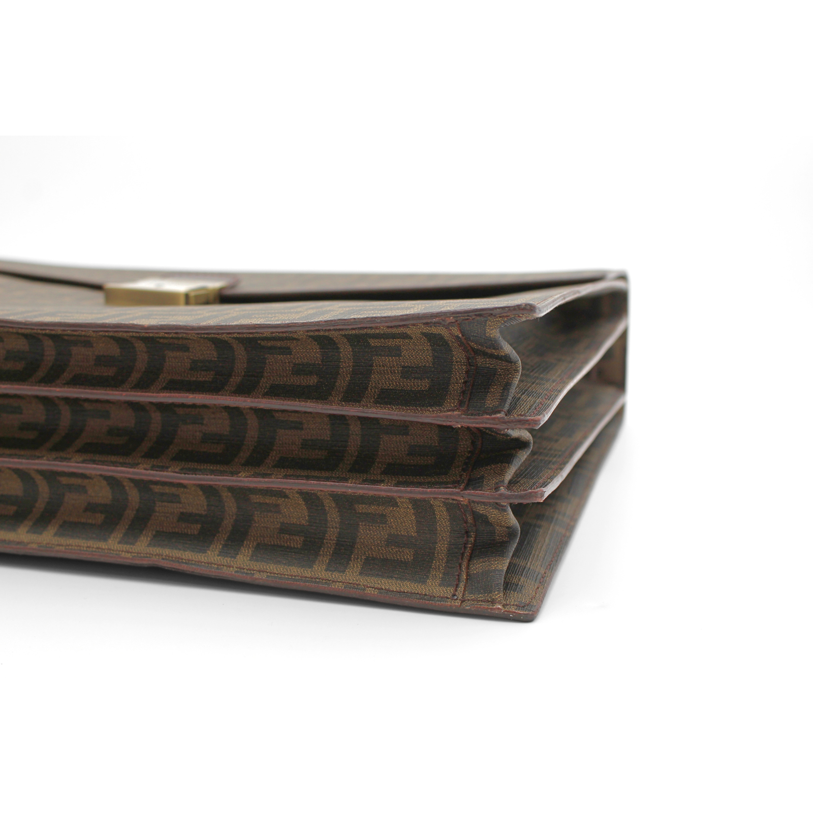 Zucca Coated Canvas Khaki Brief Case