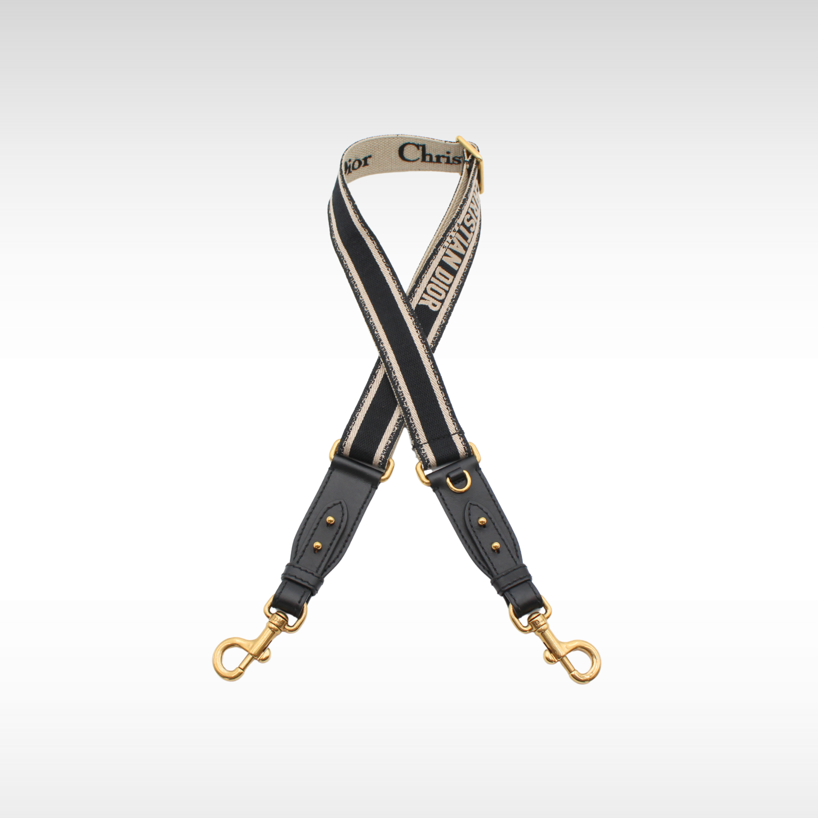 Adjustable Strap With Ring Canvas Navy Strap