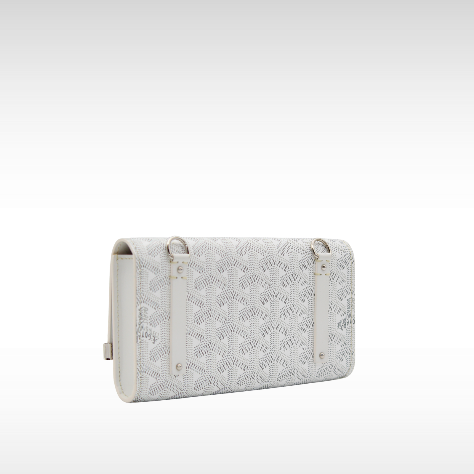 Monte-Carlo Mini Coated Canvas White Clutch Bag
