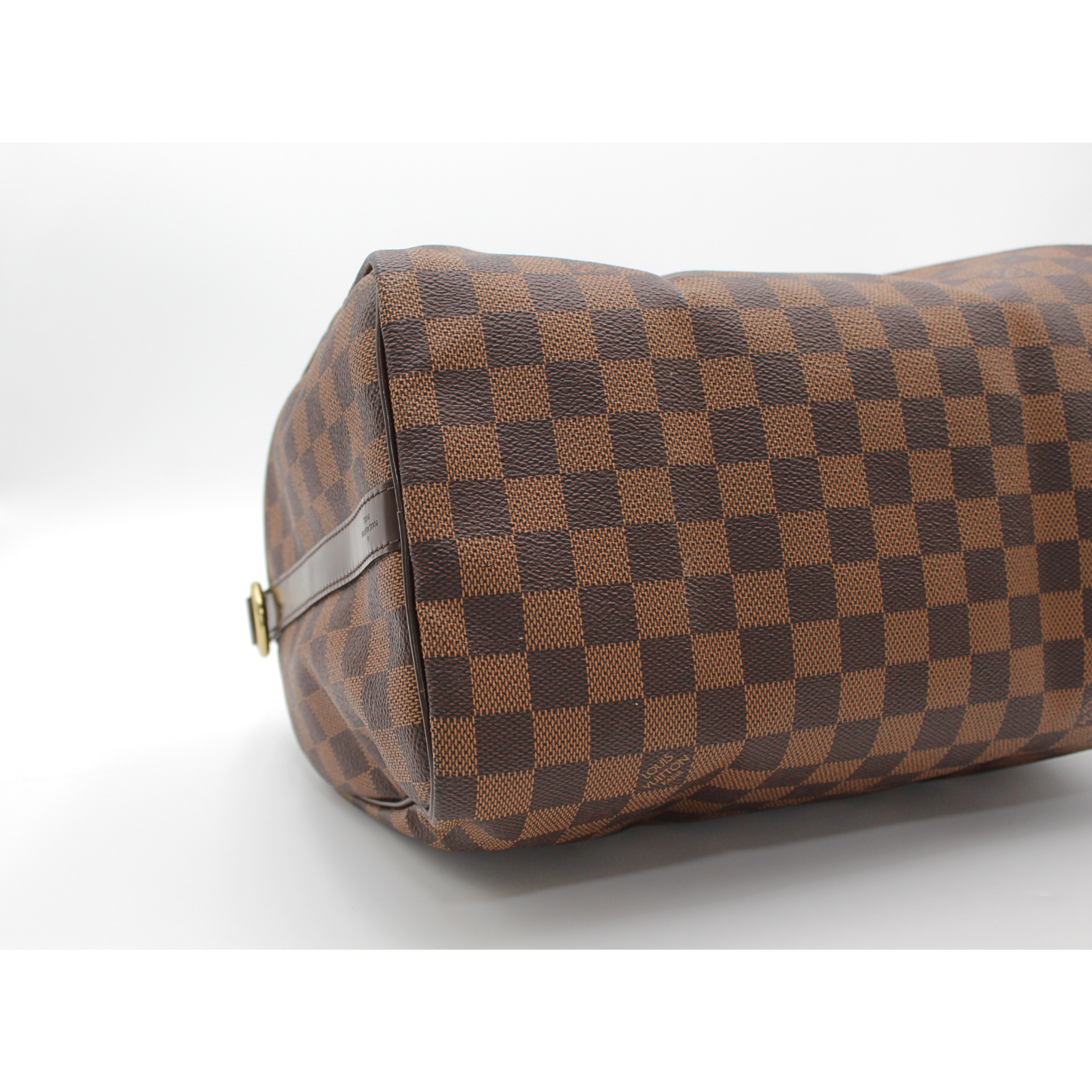 Speedy Bandouliere 30 Damier Coated Canvas Ebene Handbag