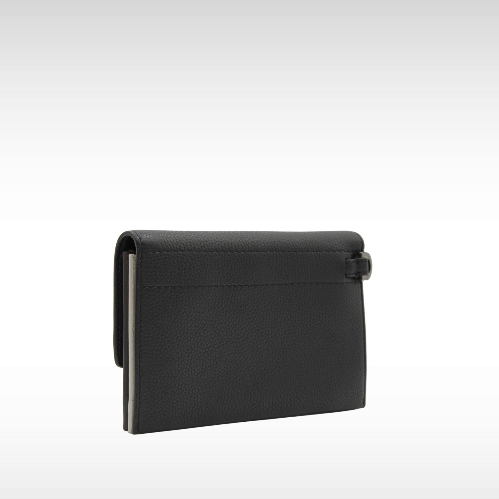 Calf Brown + Black Clutch Bag