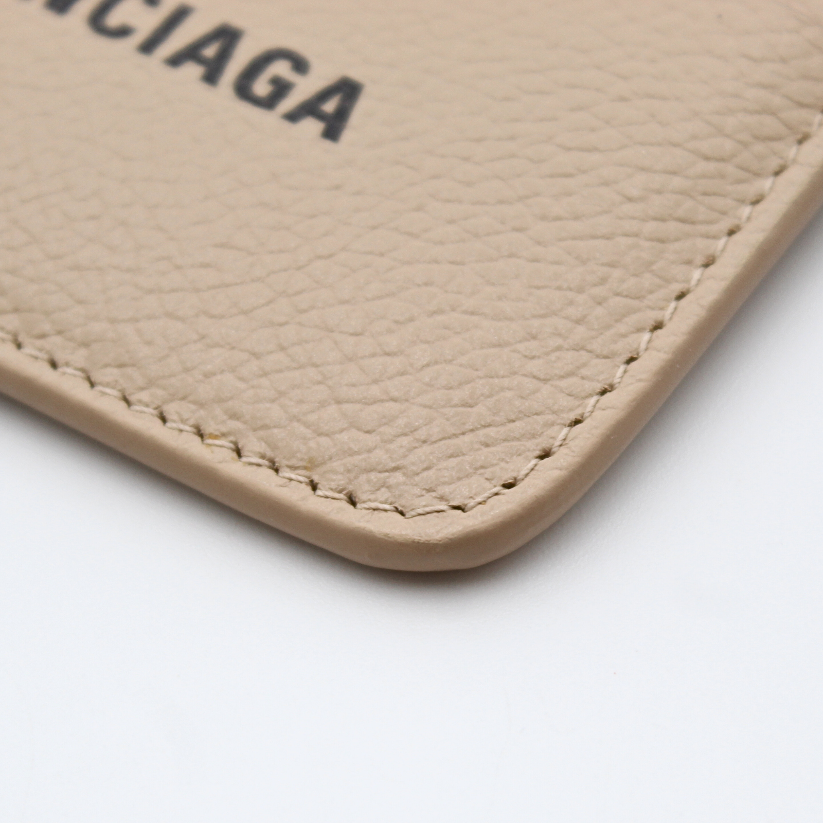 Cash Card Holder Calf Beige Card Case