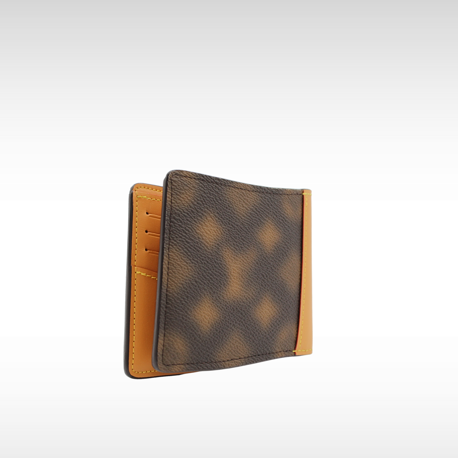 Slender Monogram Blurry Coated Canvas Marron Wallet