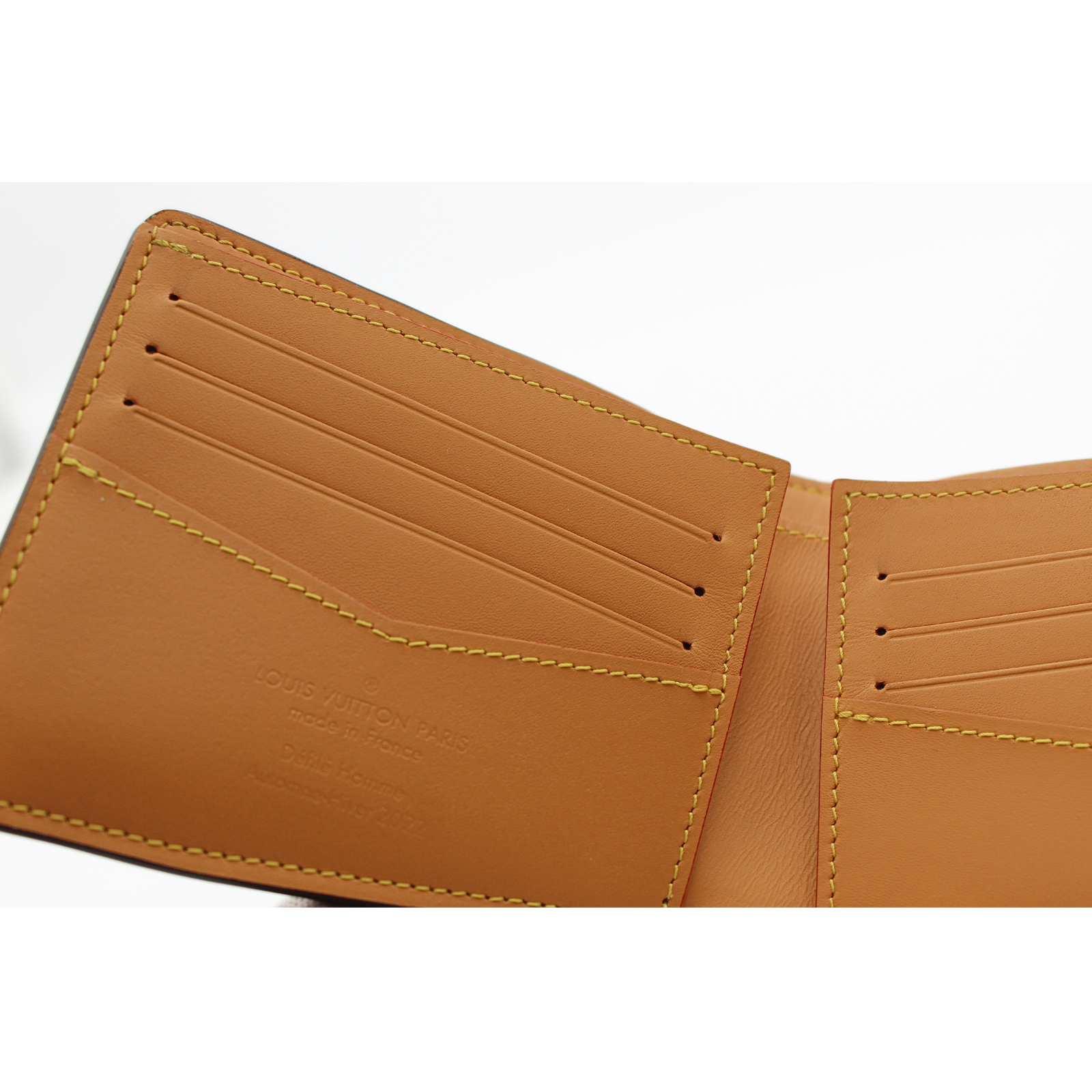 Slender Monogram Blurry Coated Canvas Marron Wallet