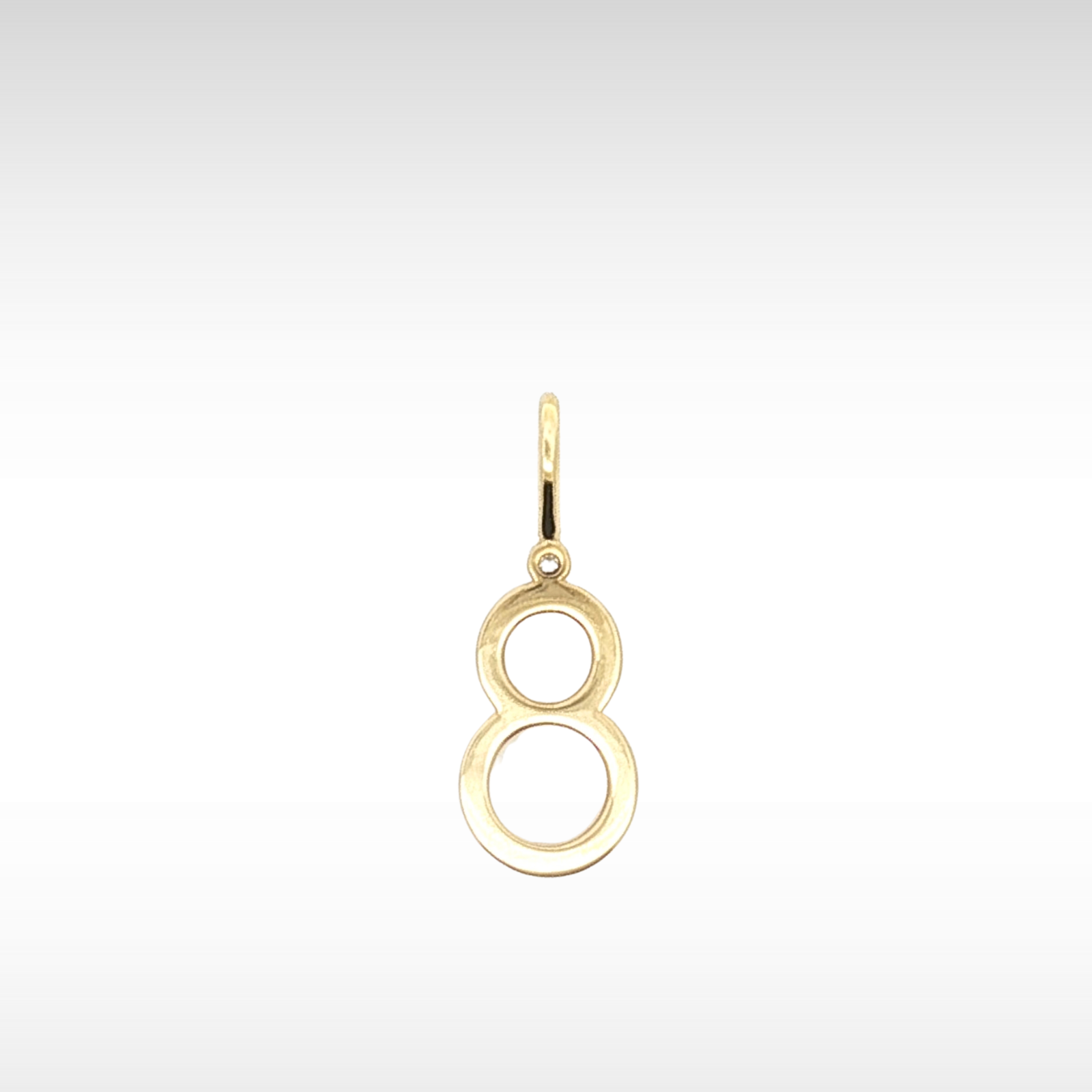 Lucky 8 Pendant Top Yellow Gold