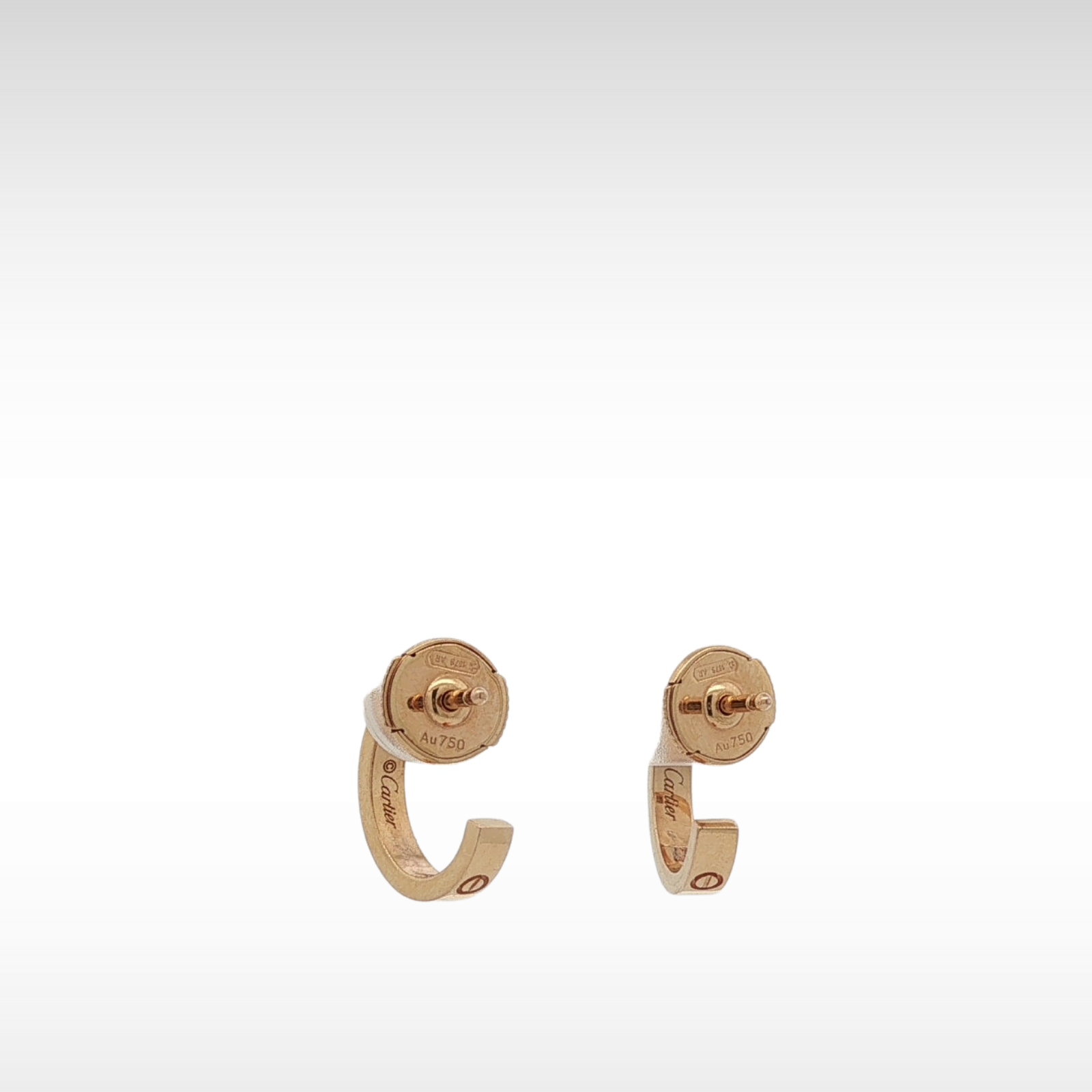 LOVE Hoop Pink Gold Earrings Small