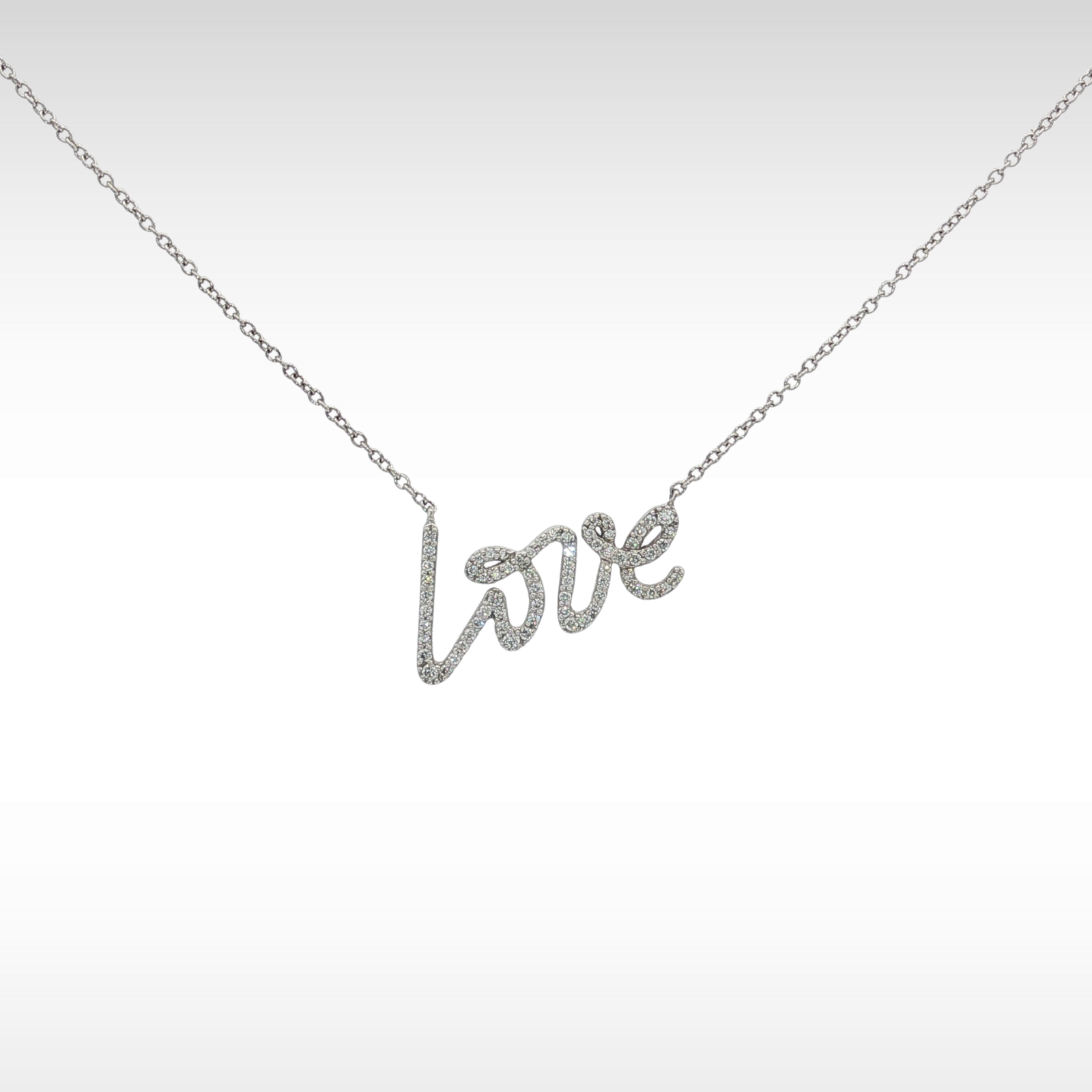 Love Pendant White Gold Necklace