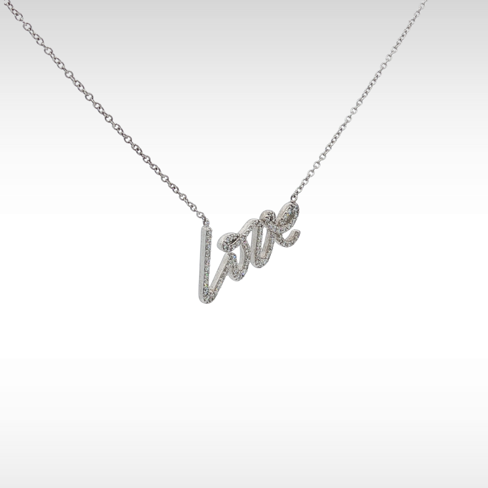 Love Pendant White Gold Necklace
