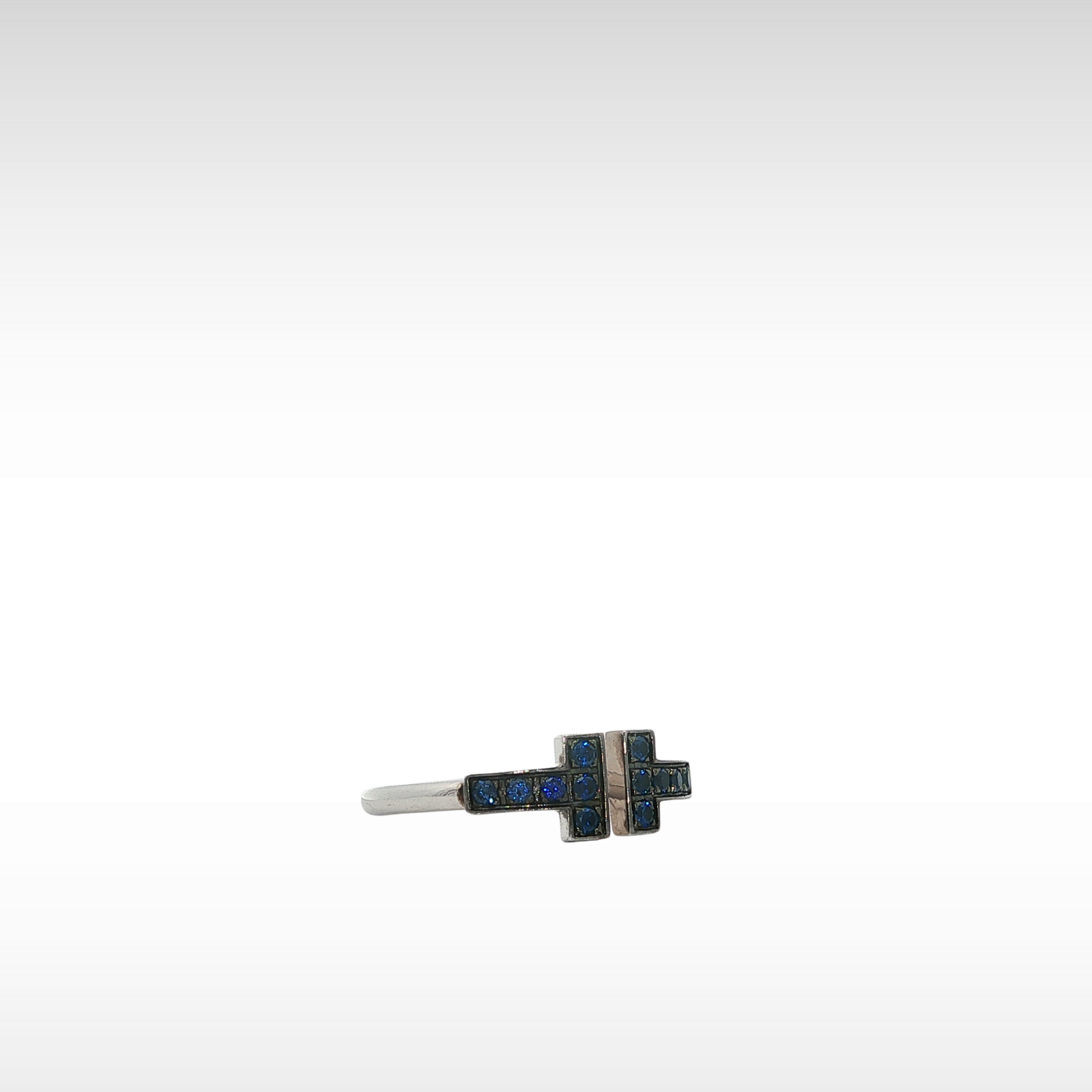 T Wire White Gold Ring 46/3.75