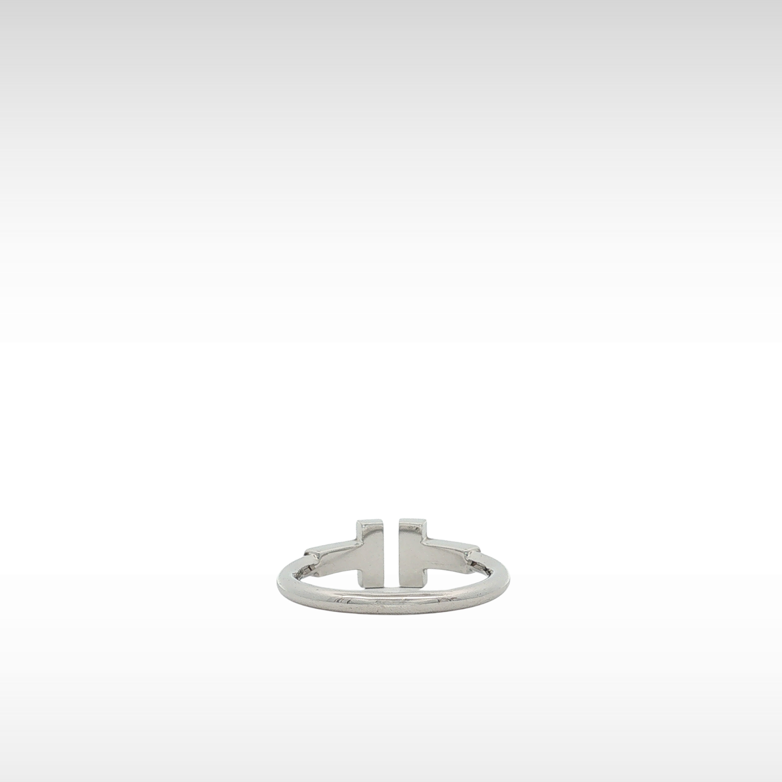 T Wire White Gold Ring 46/3.75