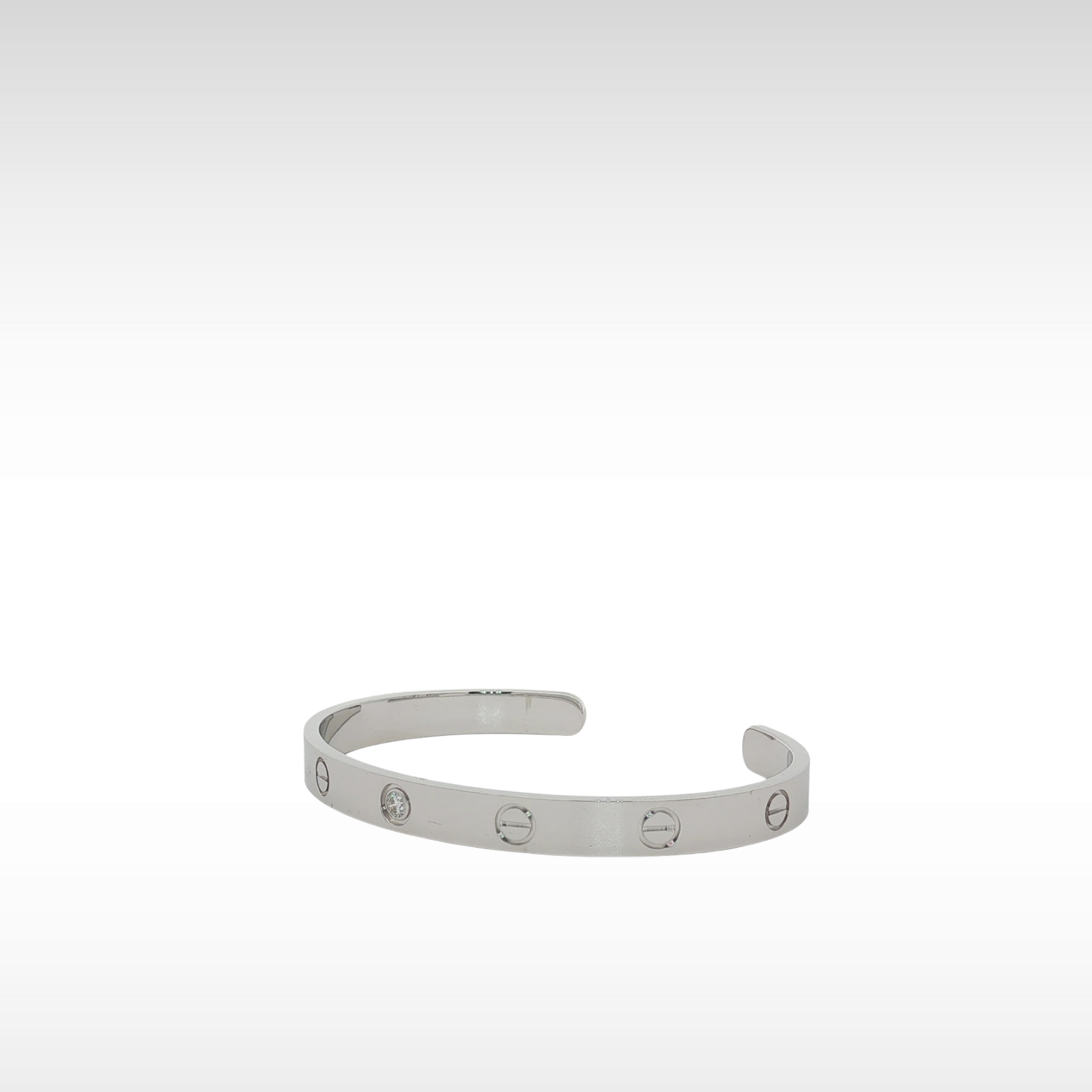 LOVE Open White Gold Bracelet 18