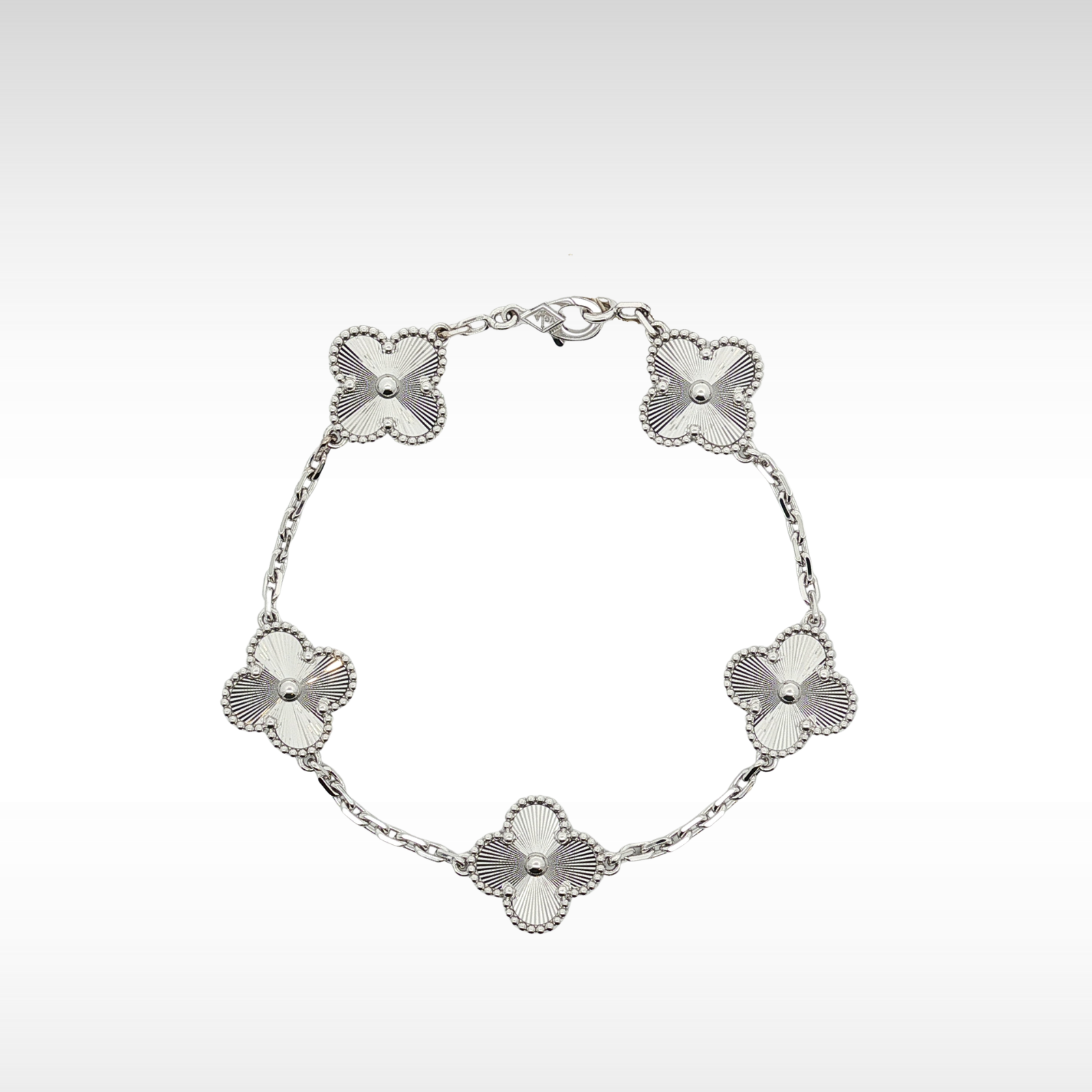 Vintage Alhambra 5 motifs Bracelet White Gold