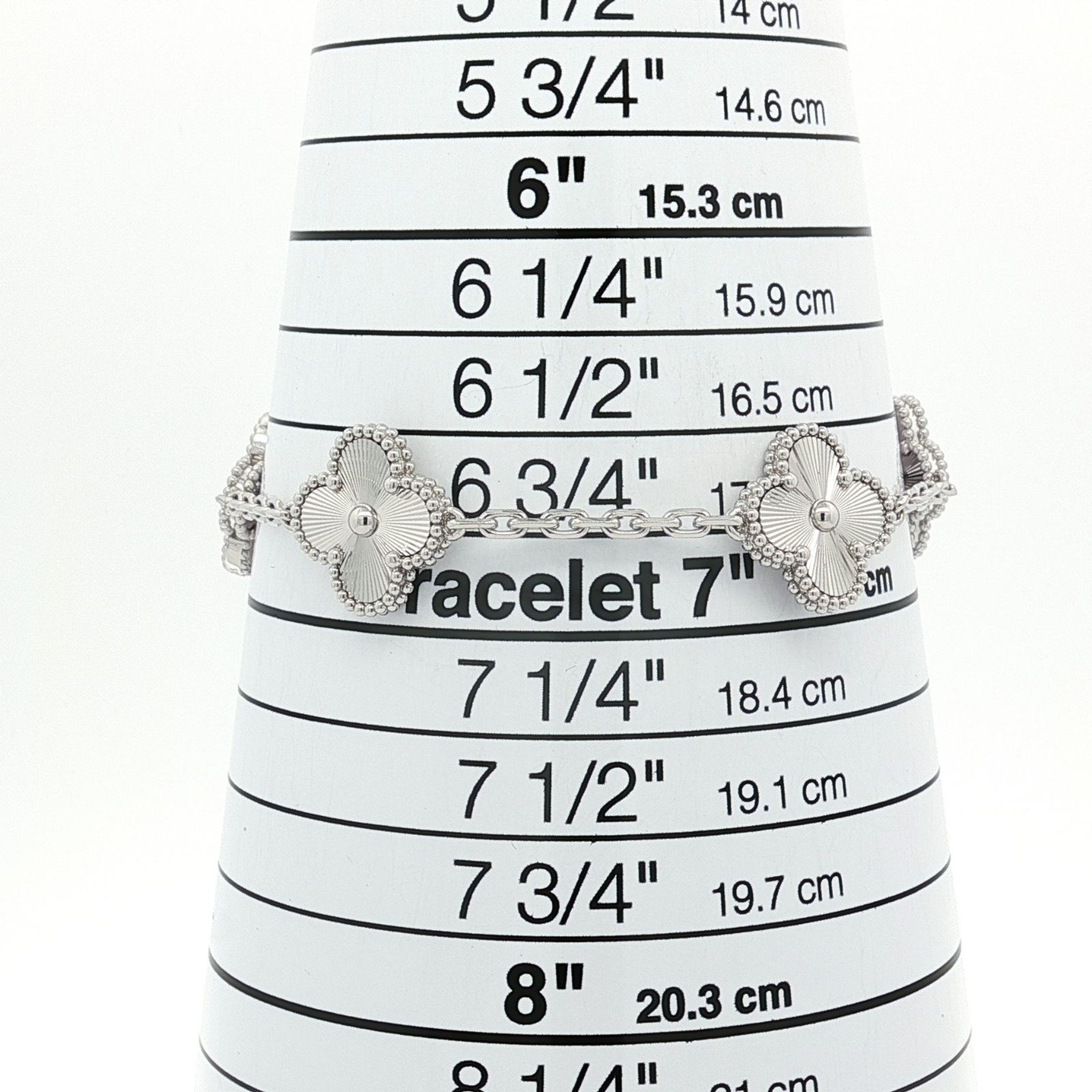 Vintage Alhambra 5 motifs Bracelet White Gold