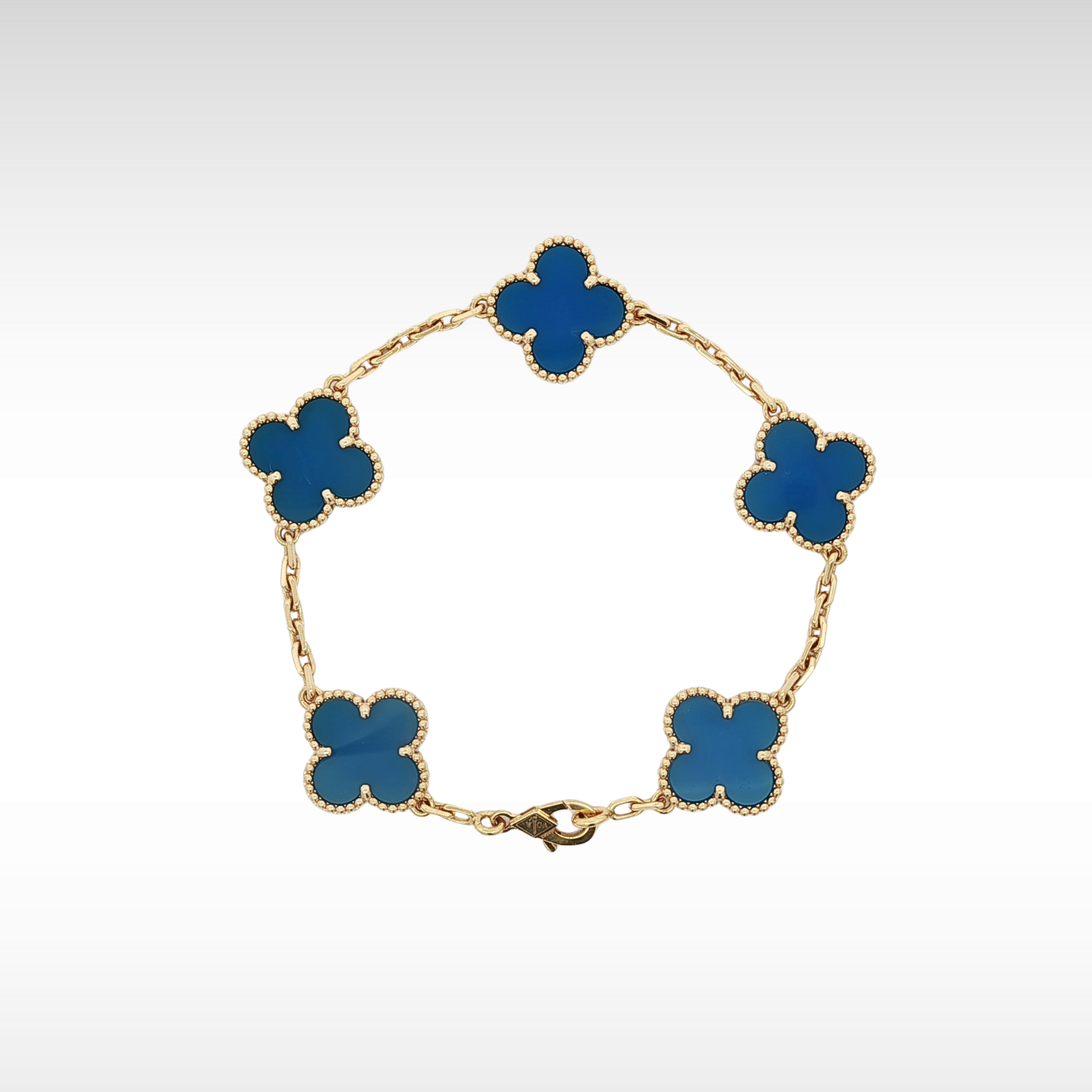 Vintage Alhambra Agate 5 motifs Bracelet