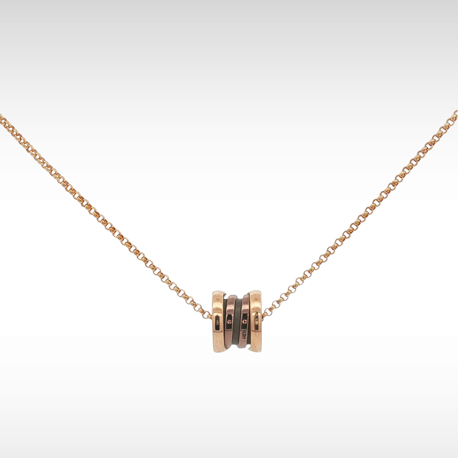B.zero1 Pink Gold & Ceramic Necklace