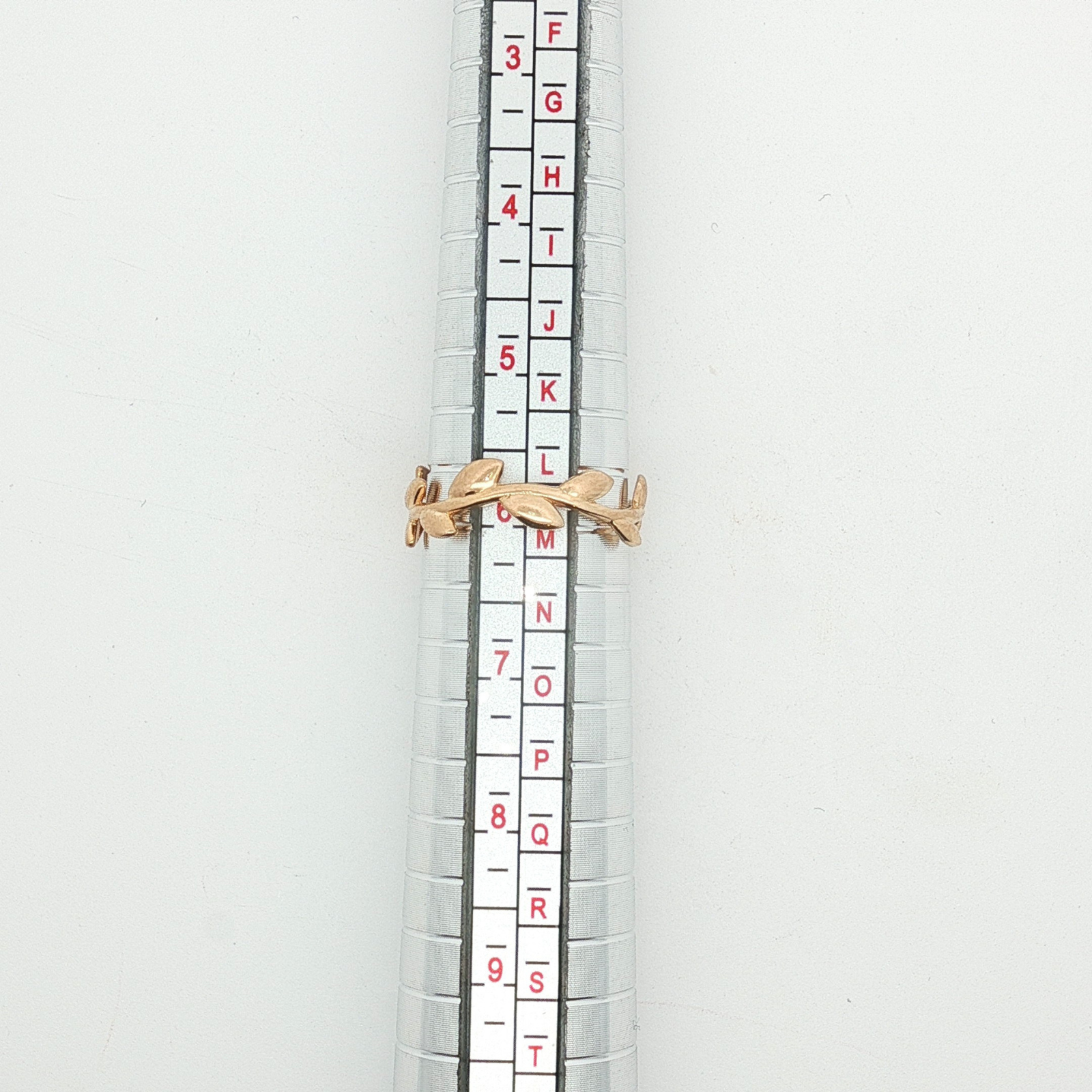 Olive Leaf Pink Gold Ring 52 /6