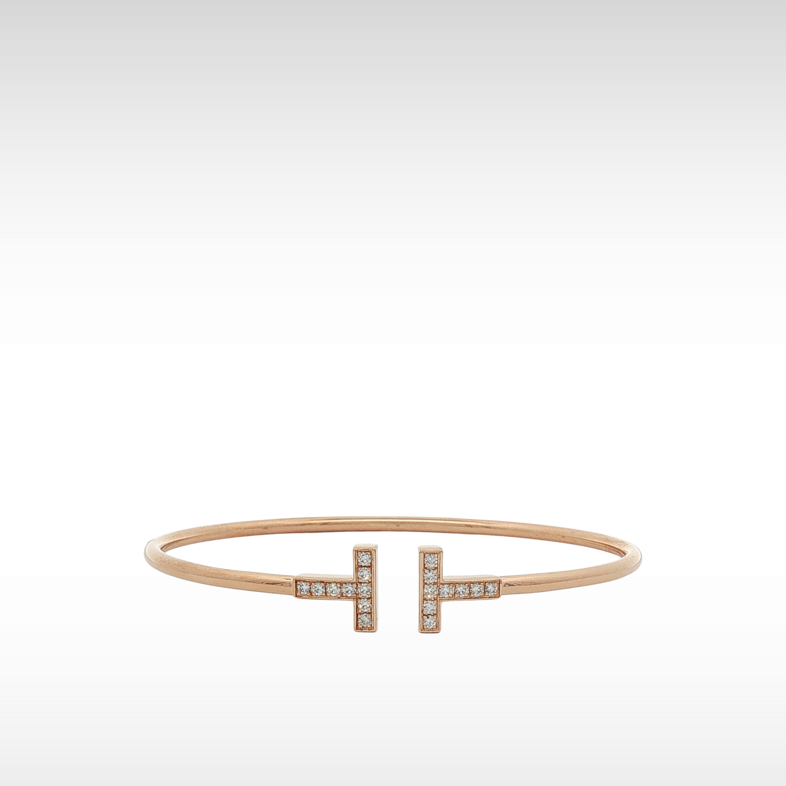 T Wire Pink Gold Bracelet