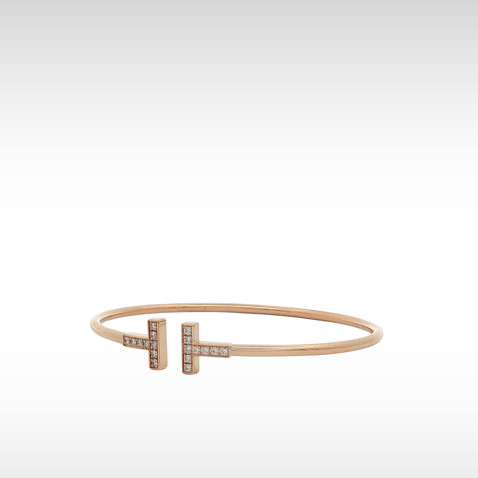 T Wire Pink Gold Bracelet