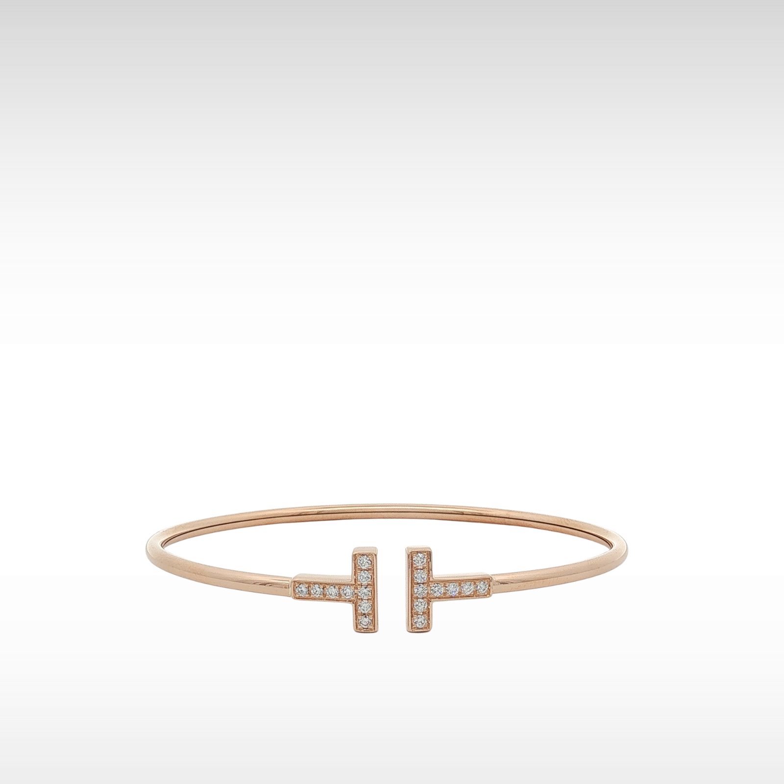 T Wire Pink Gold Bracelet