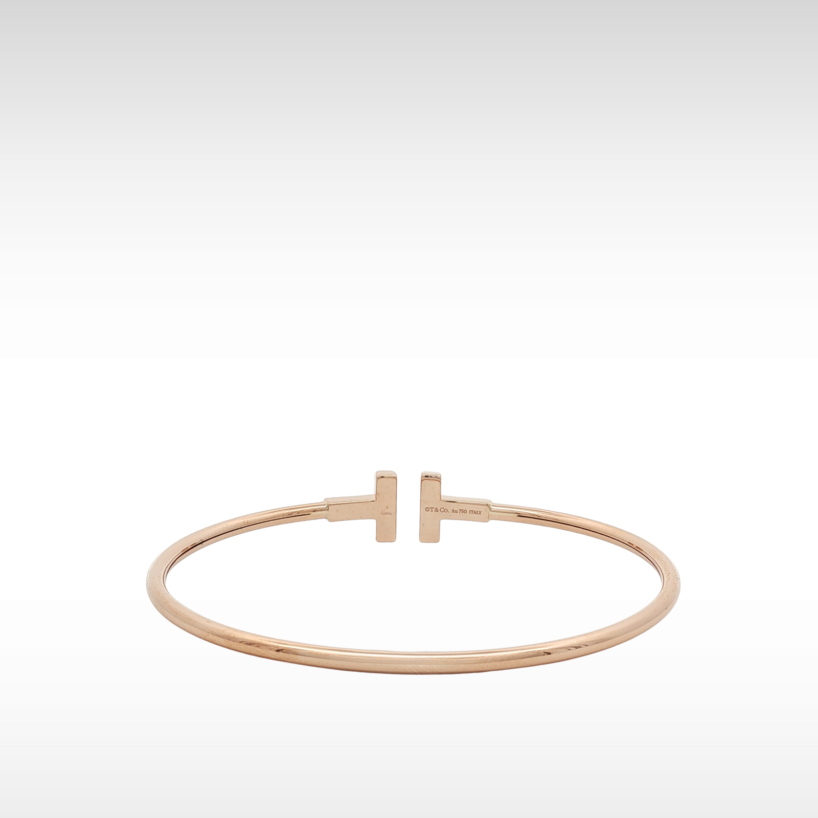 T Wire Pink Gold Bracelet