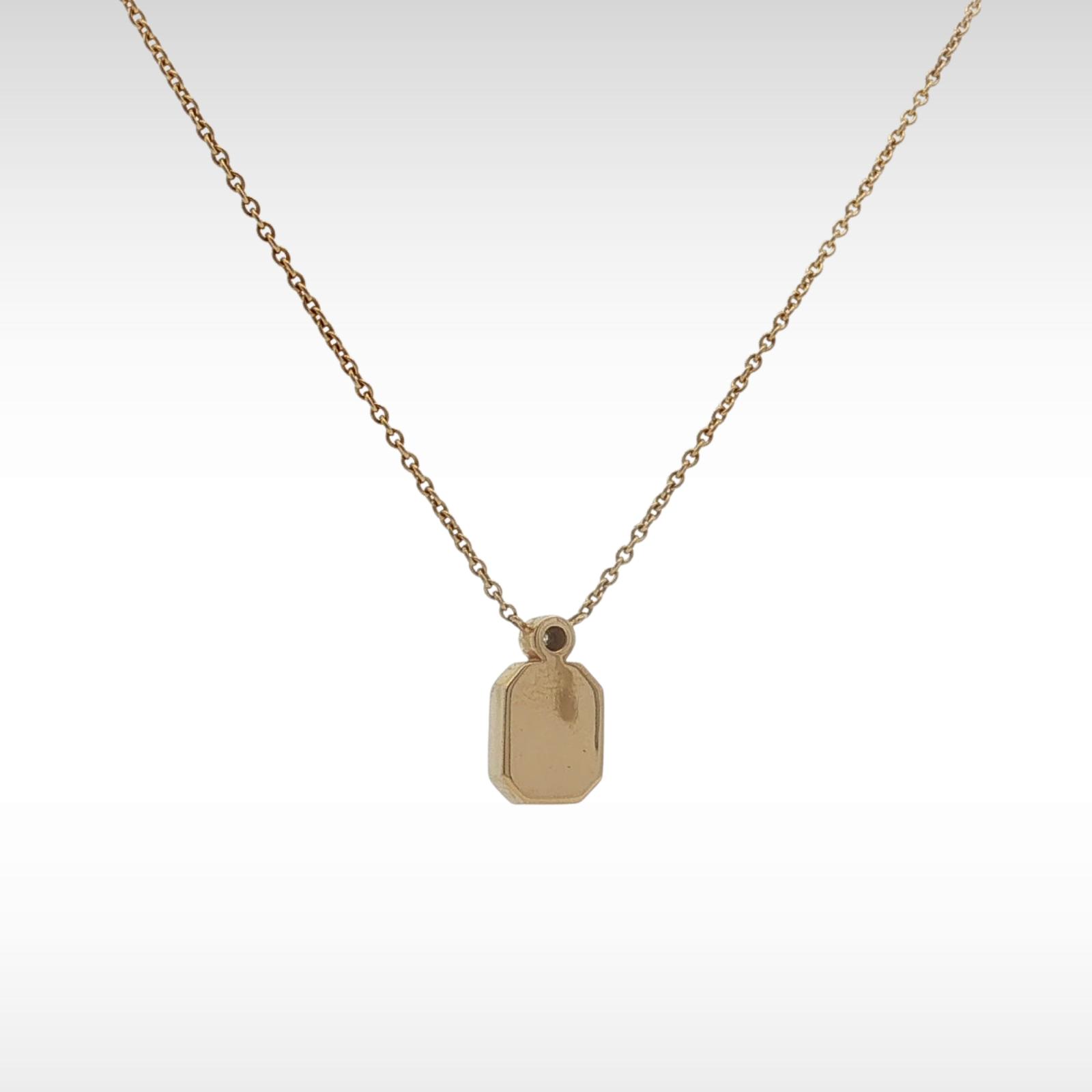 Logo Pendant Yellow Gold Necklace