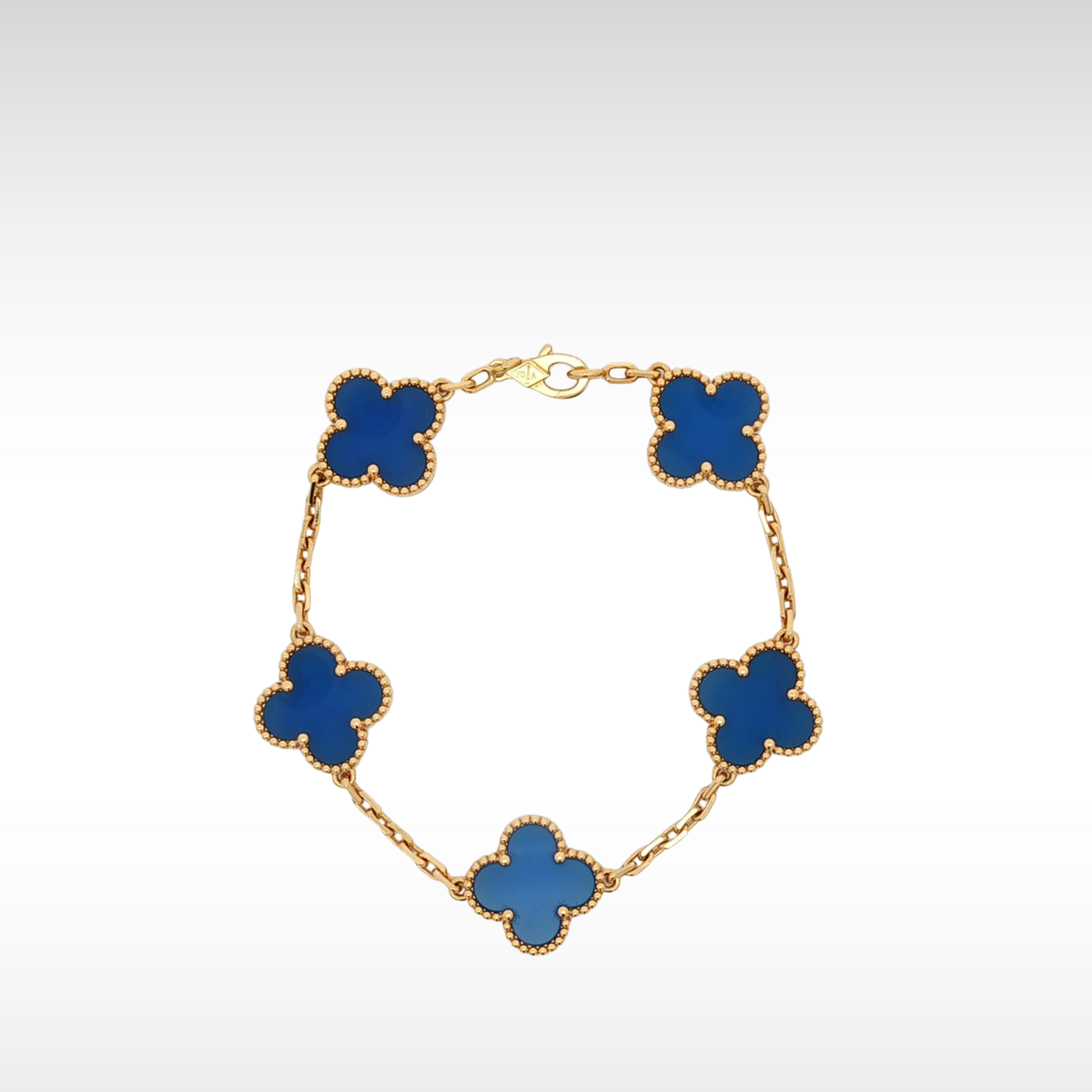 Vintage Alhambra VCARP34900 Agate Yellow Gold Bracelet