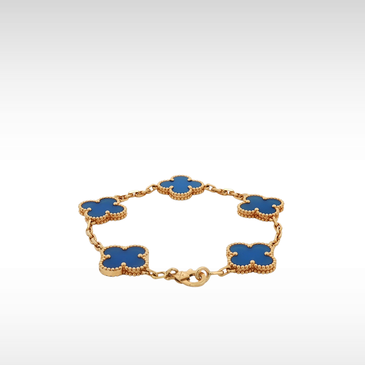 Vintage Alhambra VCARP34900 Agate Yellow Gold Bracelet