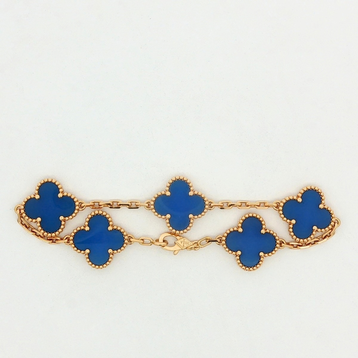 Vintage Alhambra VCARP34900 Agate Yellow Gold Bracelet