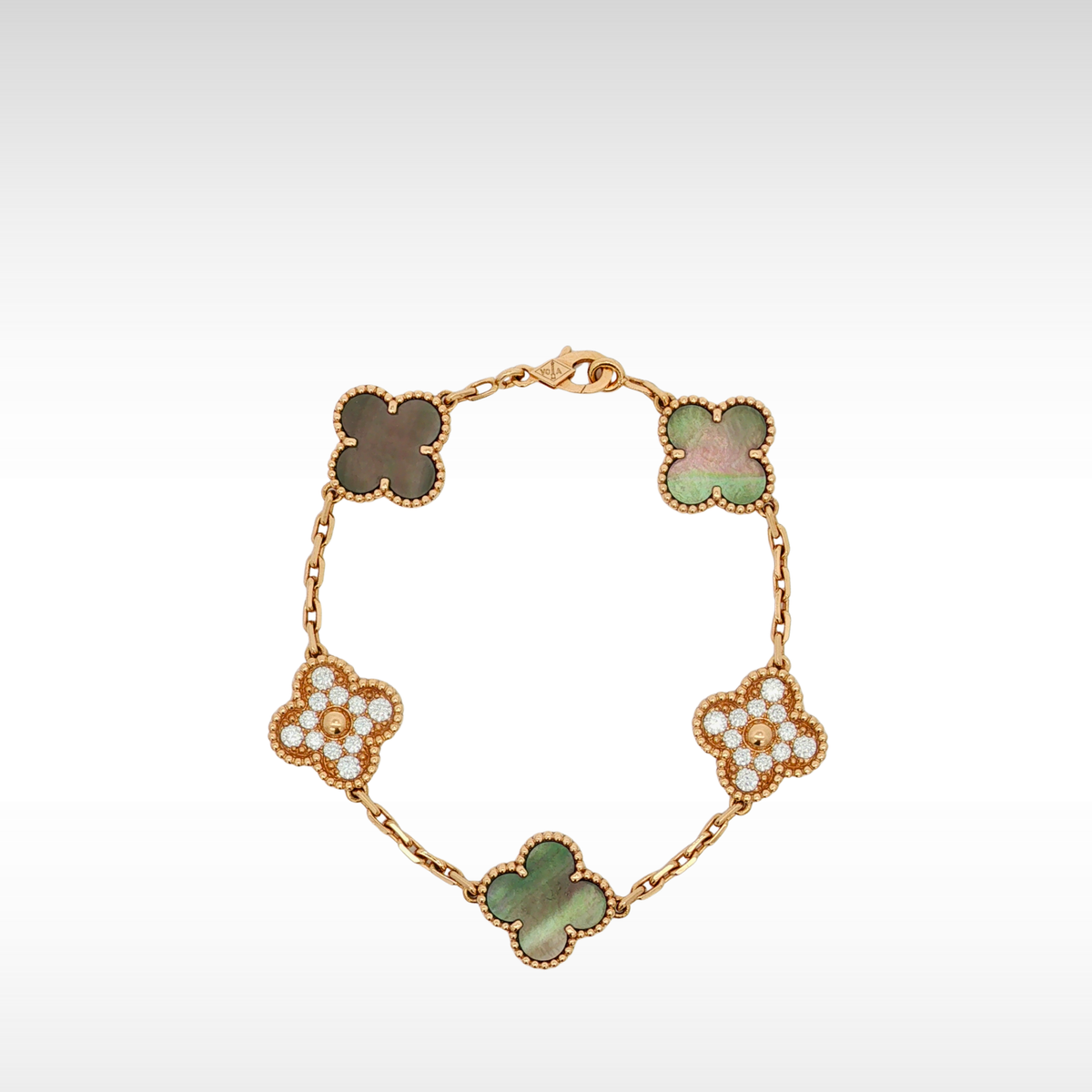 Vintage Alhambra VCARP2R100 Diamond Rose Gold Braccelet