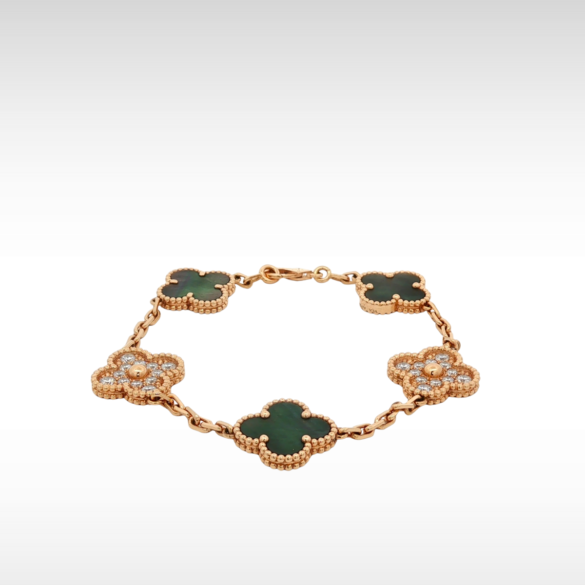 Vintage Alhambra VCARP2R100 Diamond Rose Gold Braccelet